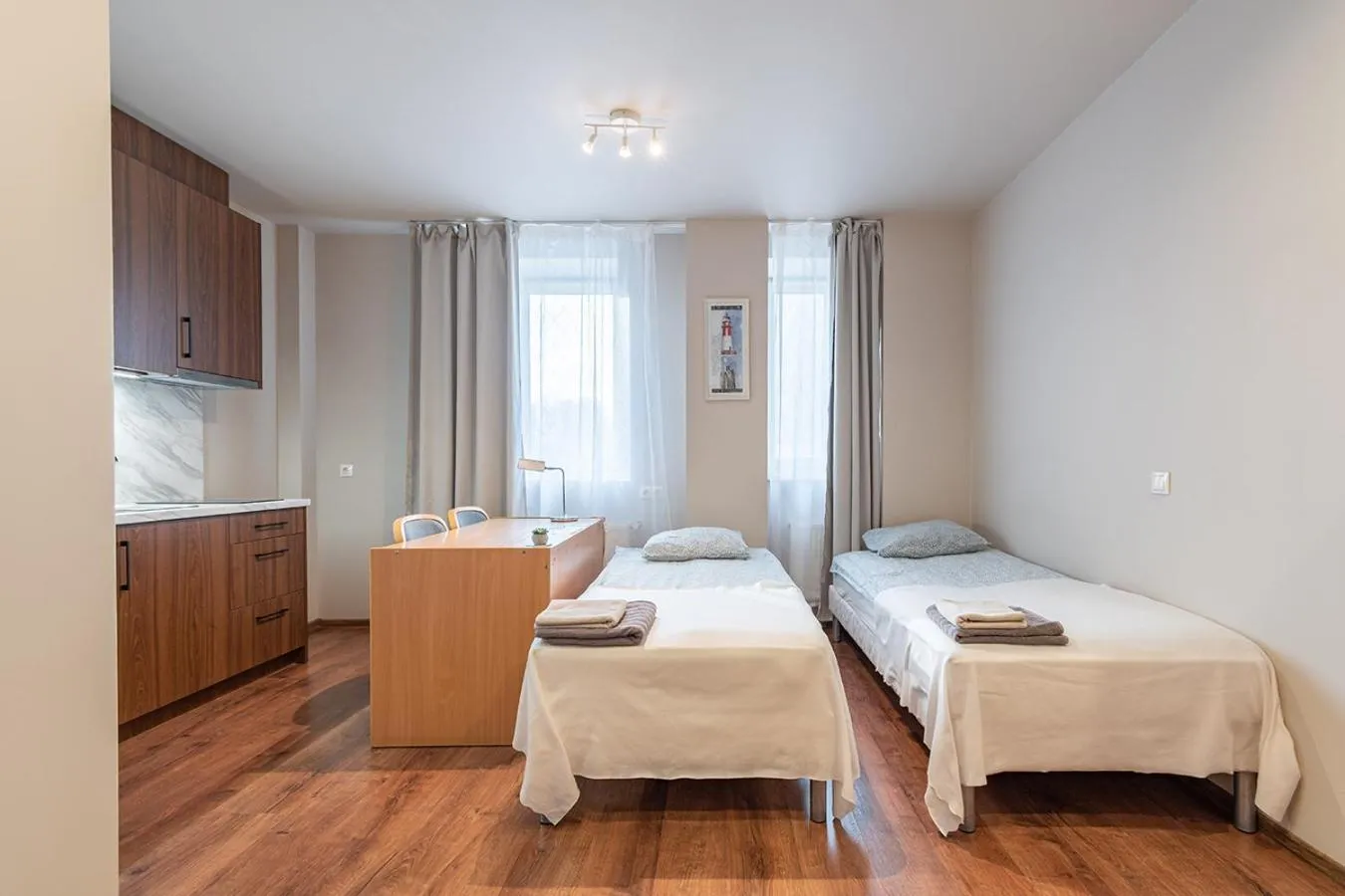 Bed in RVR Smart Apartments Riga with Free Parking and Self Check-in