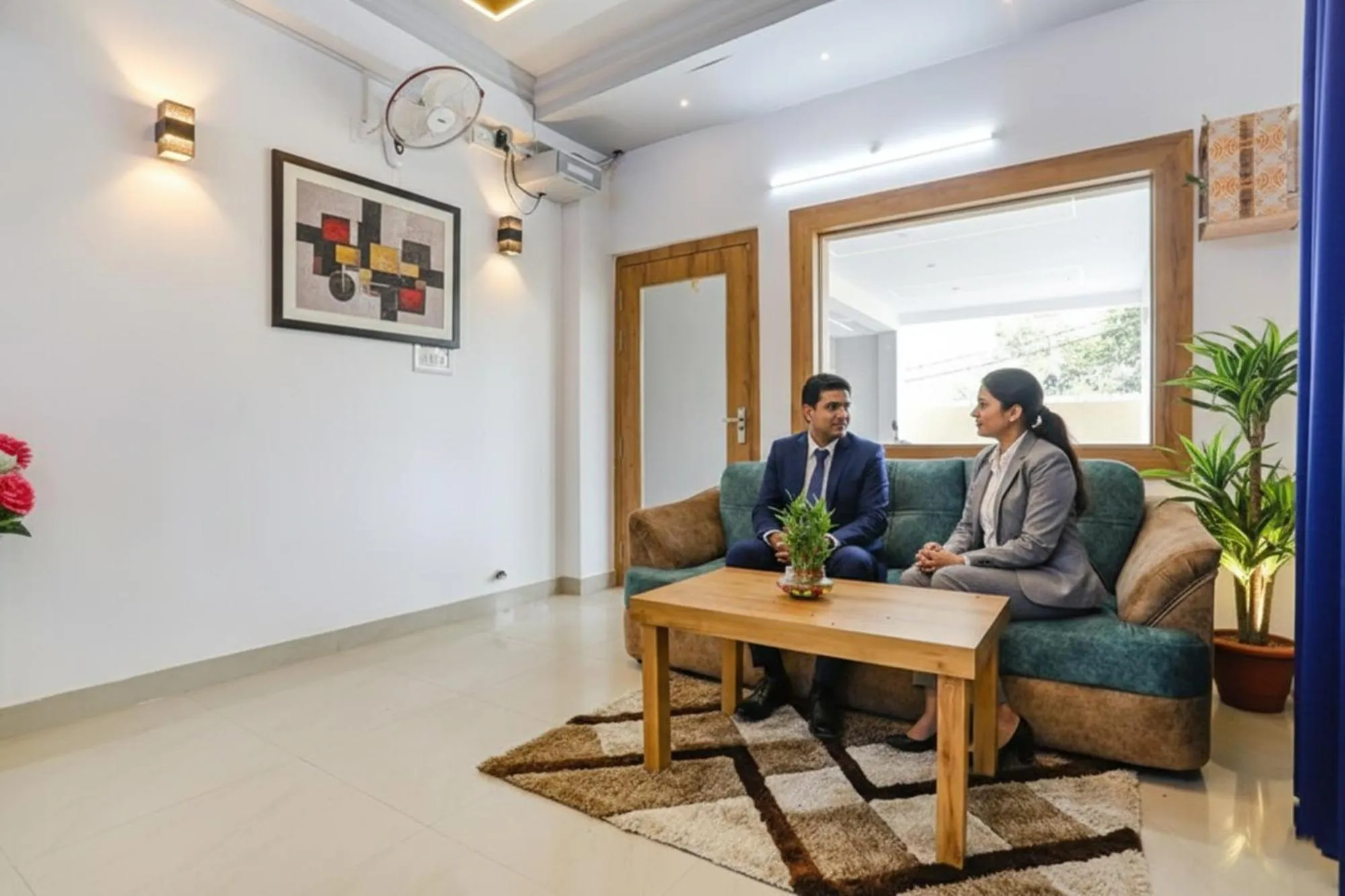 Seating area in FabHotel Sonnet Inns