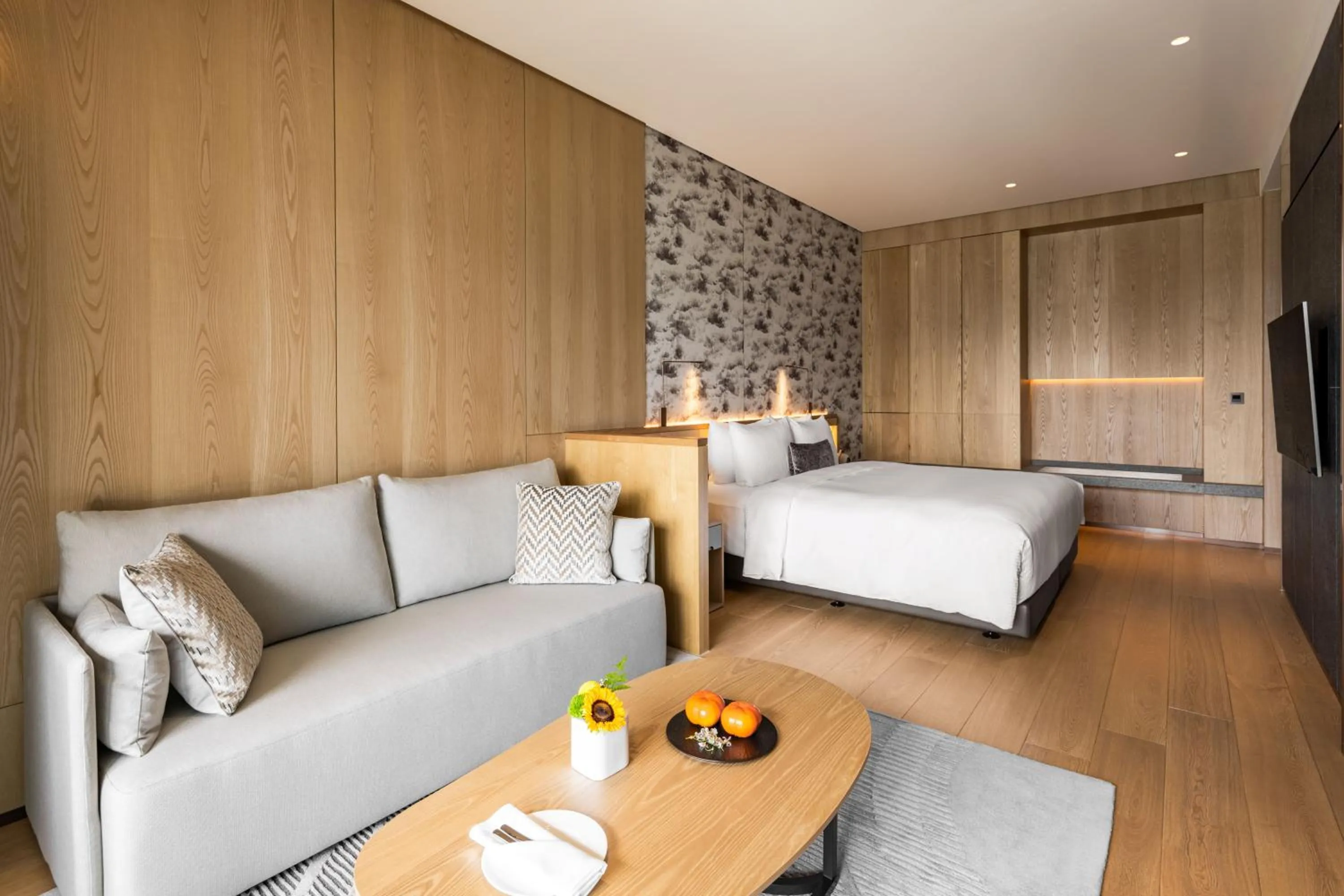 Bed in Grand Hilai Sun Moon Lake