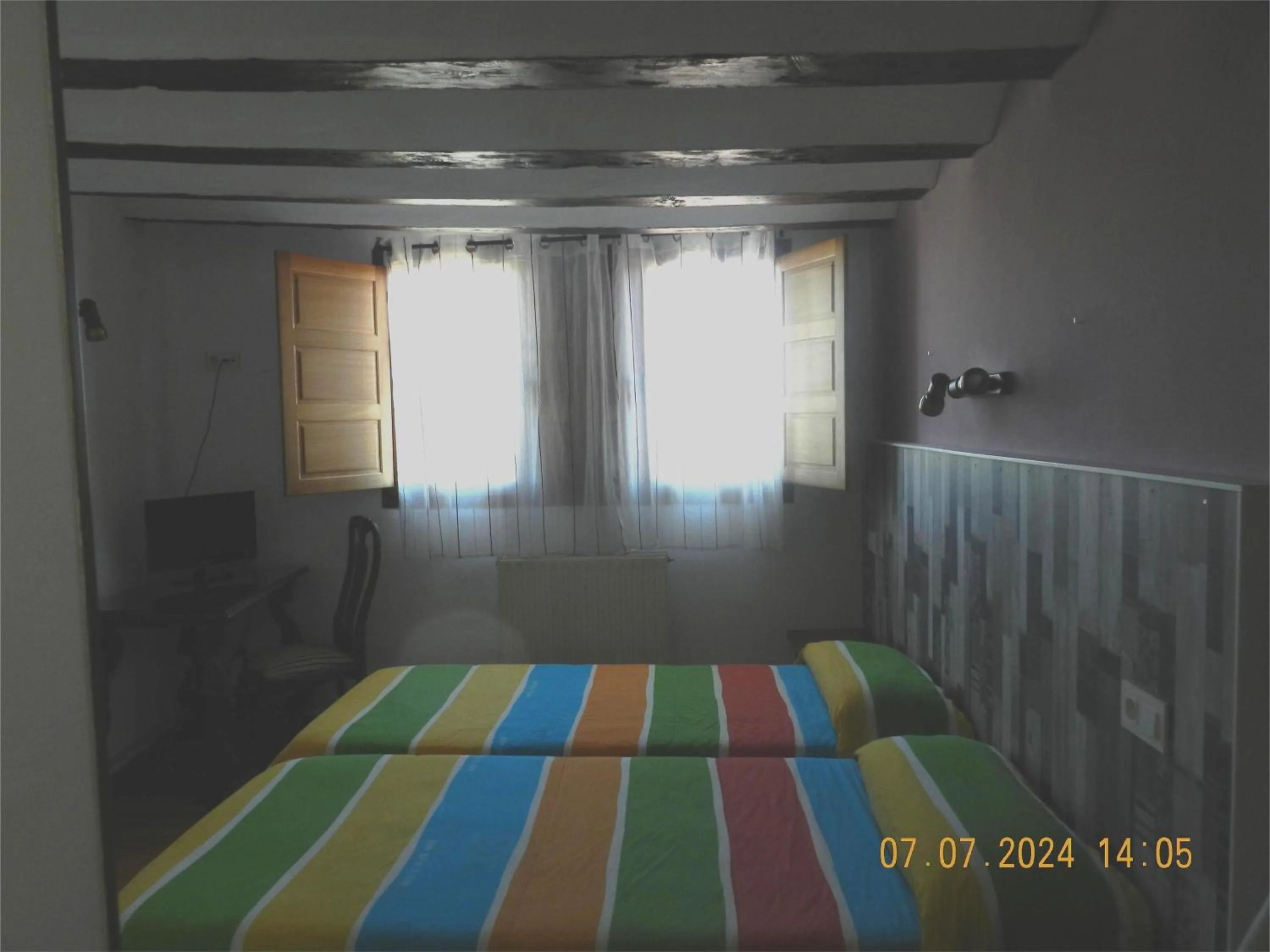 Bed in Hotel Rural Papasol