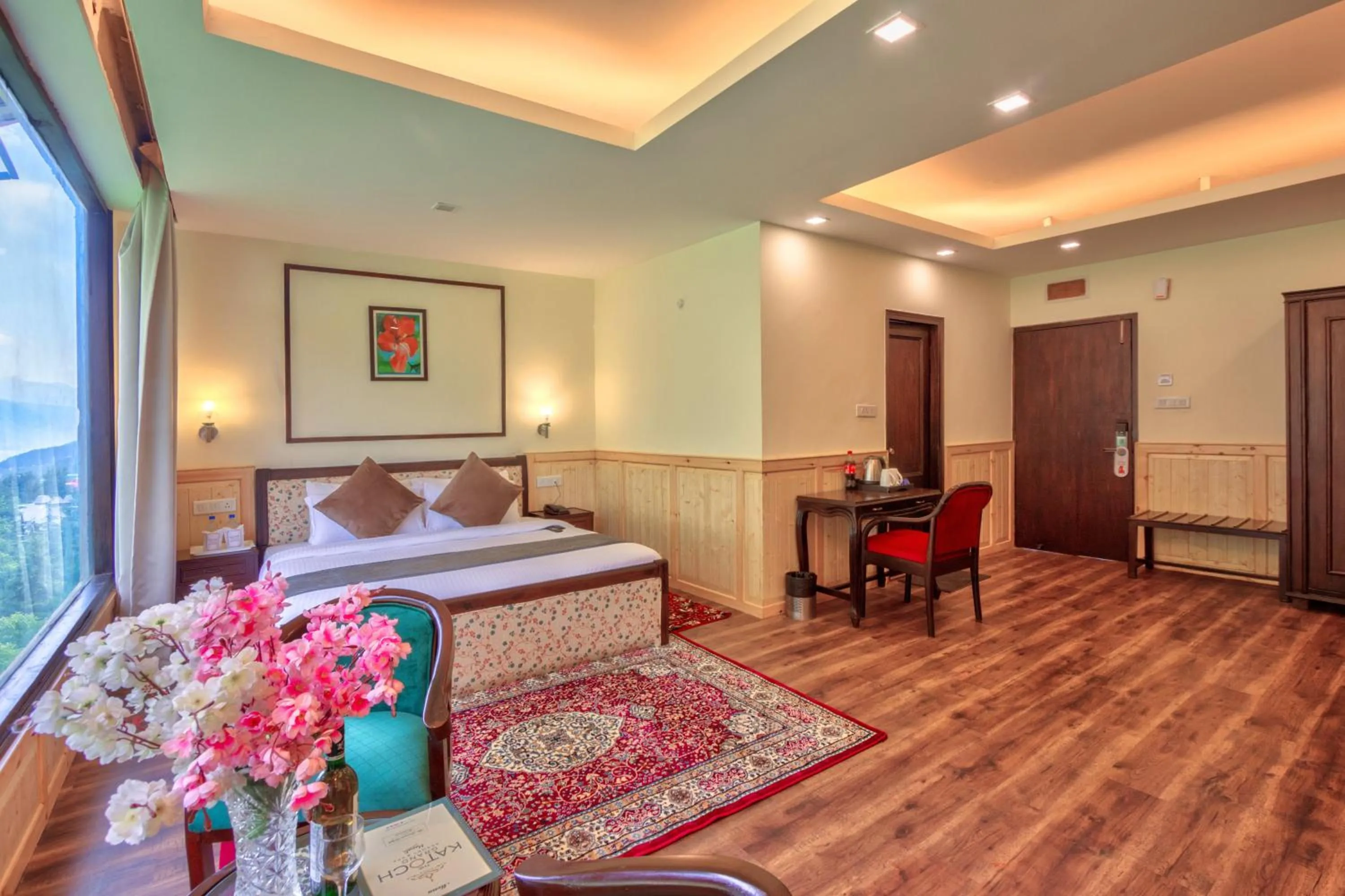 Bed in The Katoch Grand Resort