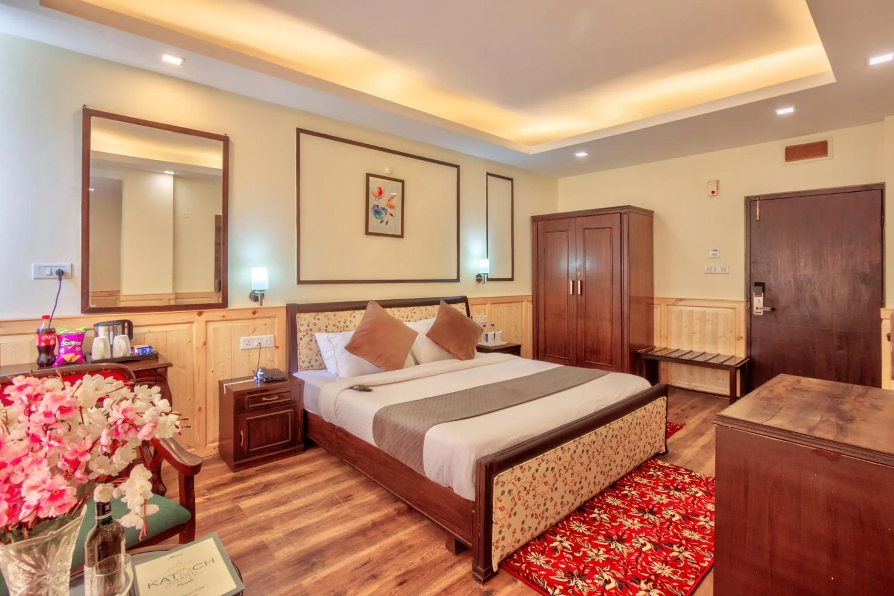 Bed in The Katoch Grand Resort