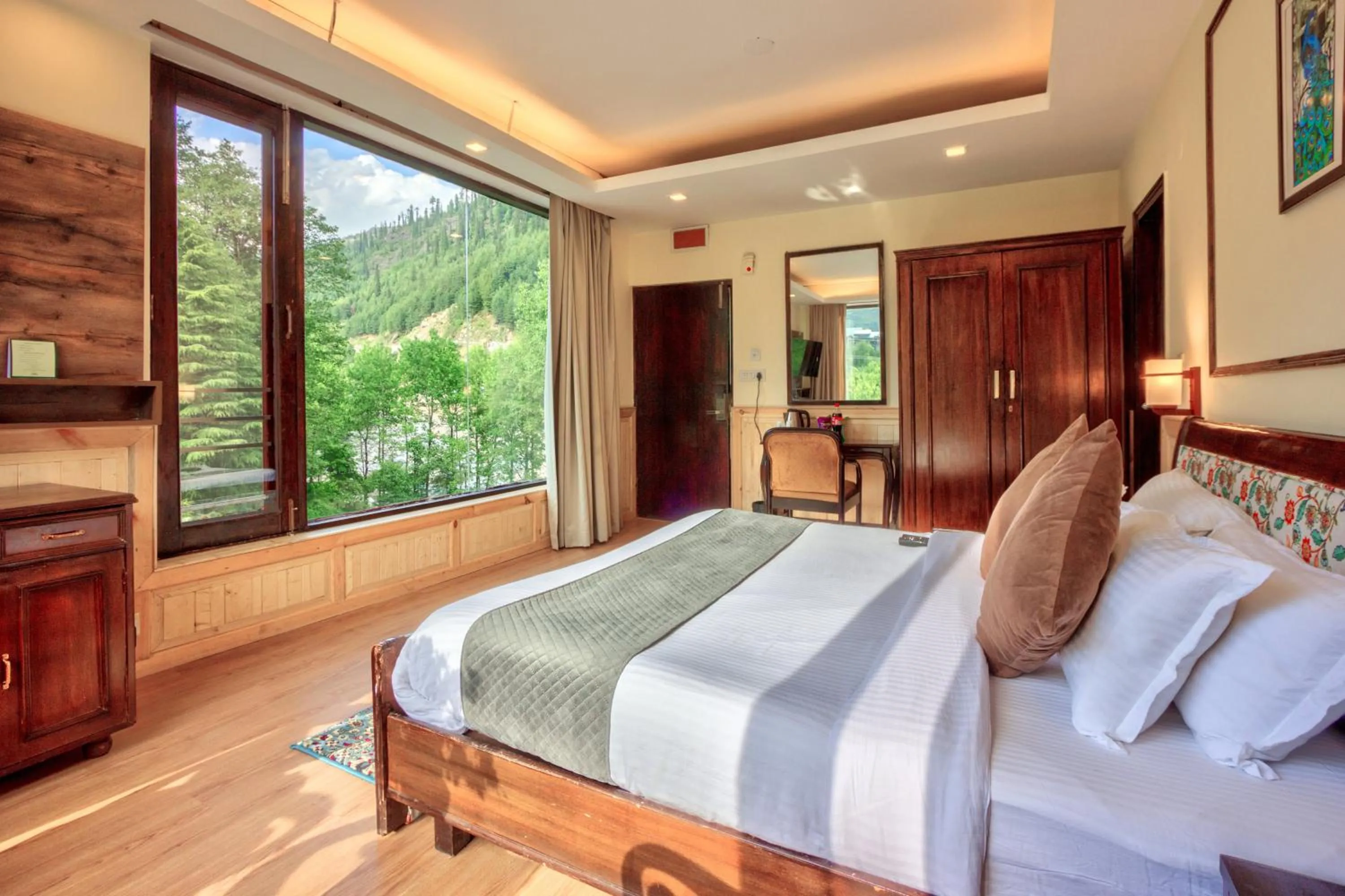 Bed in The Katoch Grand Resort