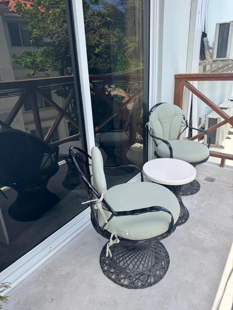 Balcony/Terrace in Sandbar Beachfront Hotel & Hostel Restaurant