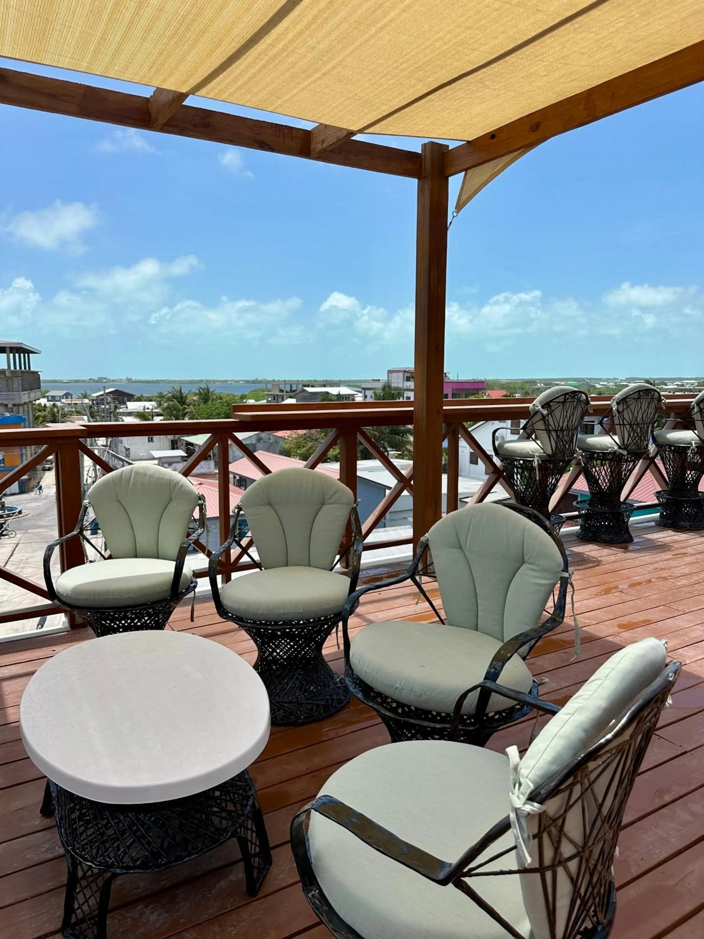 Balcony/Terrace in Sandbar Beachfront Hotel & Hostel Restaurant