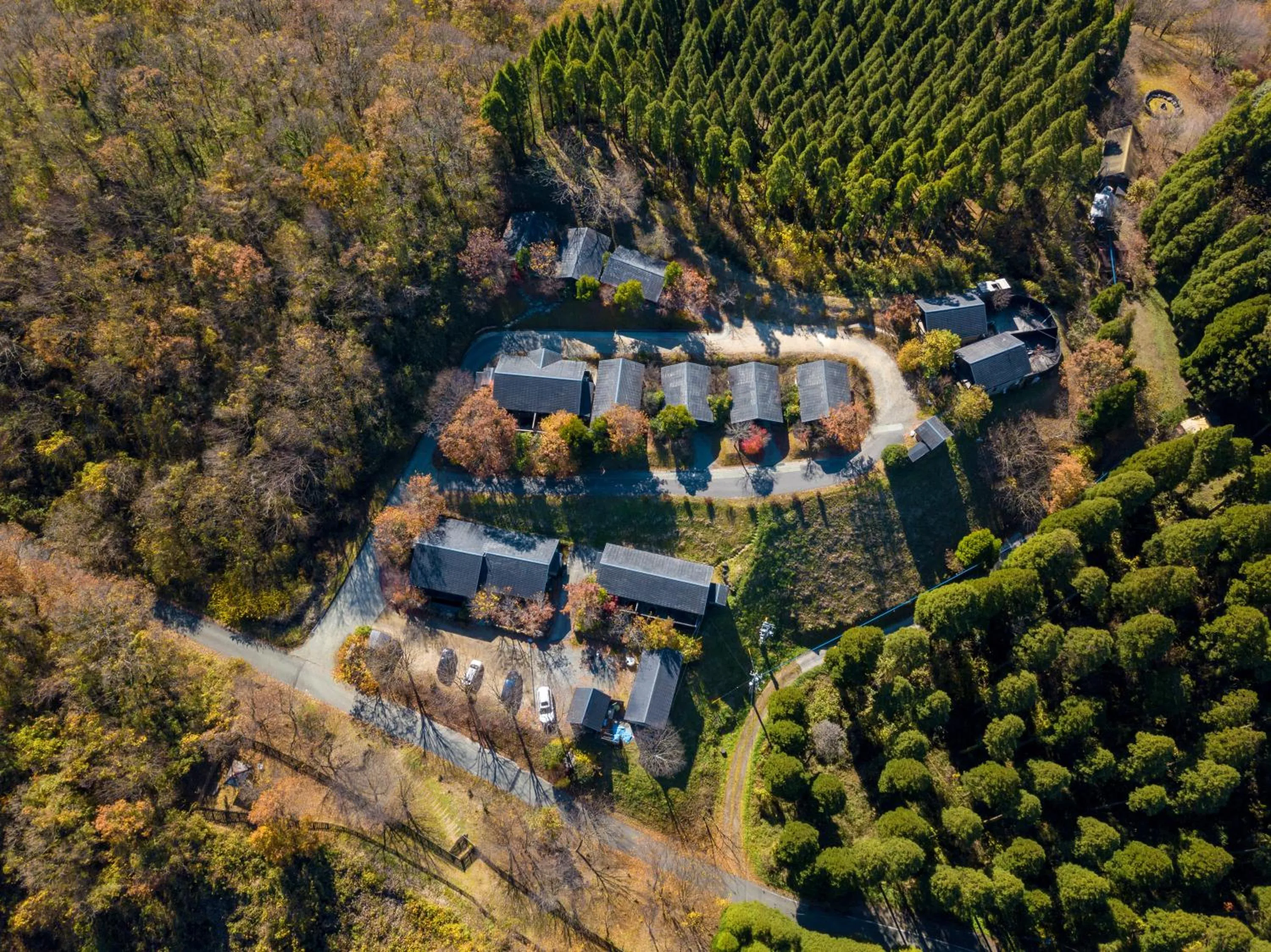 Bird's eye view in Hanare no Yado Hanagokoro