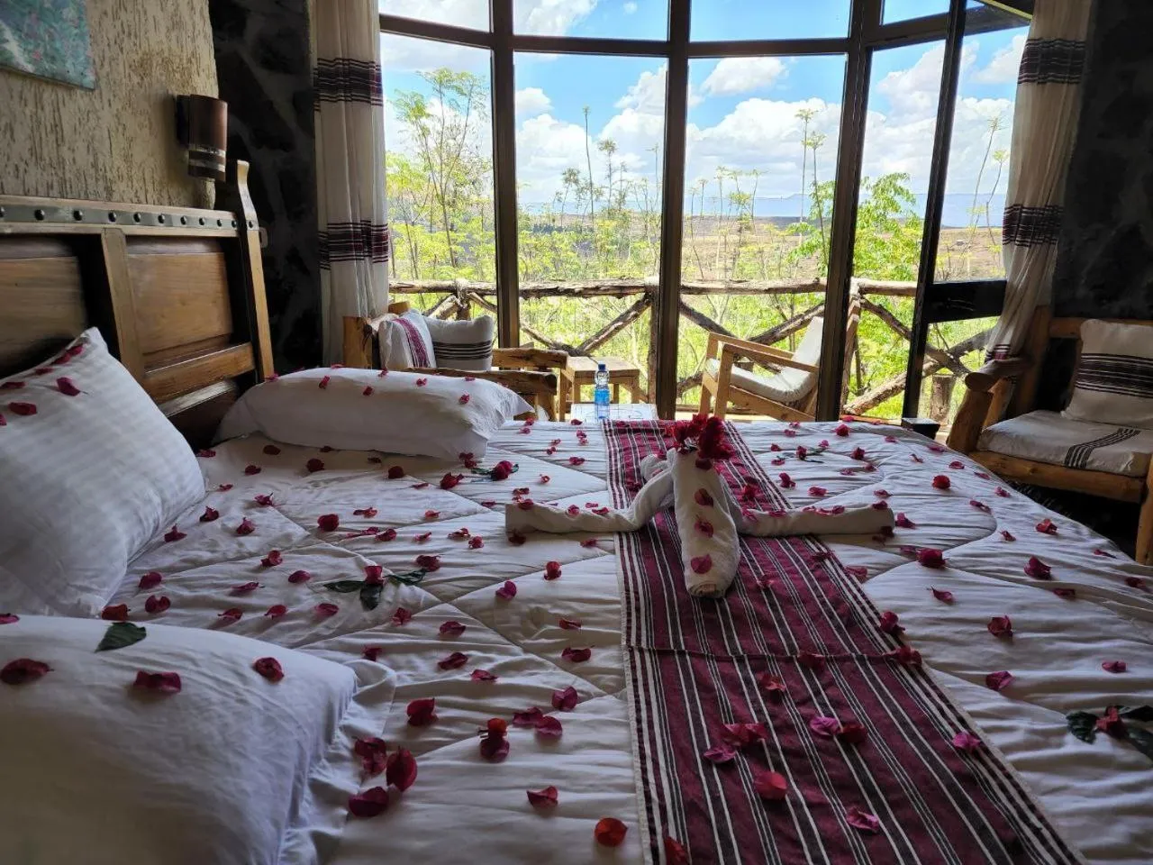 Bed in Sora Lodge Lalibela