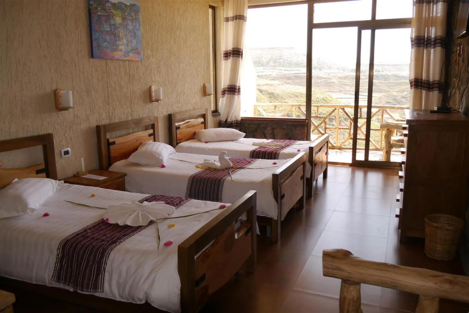 Bed in Sora Lodge Lalibela