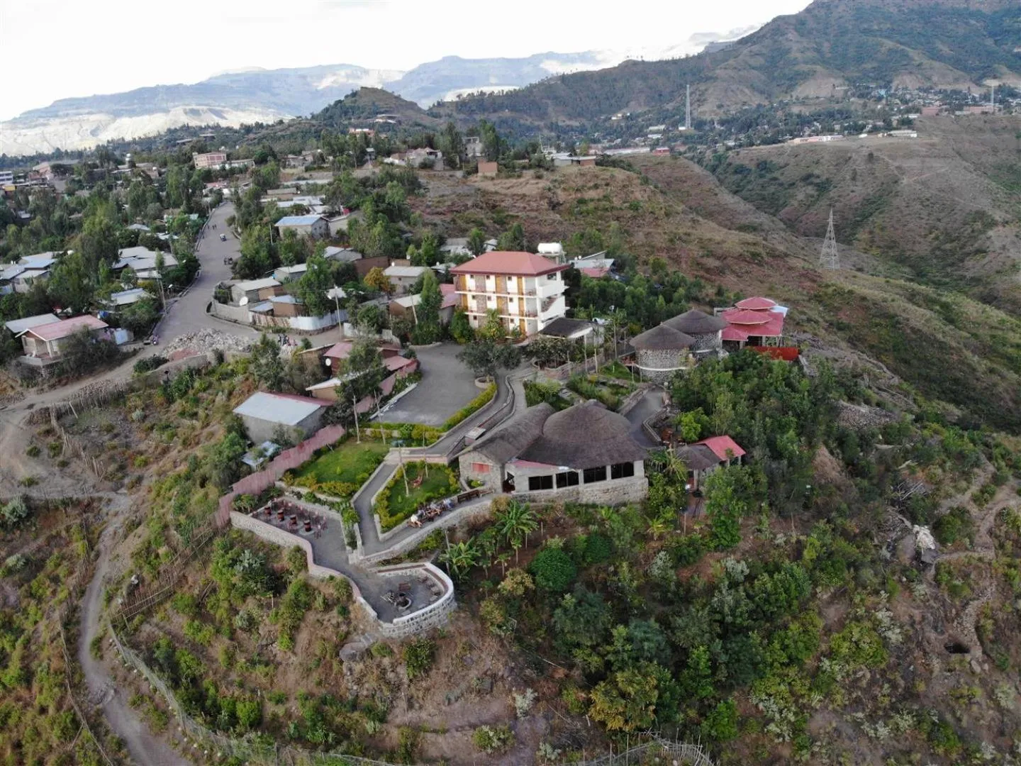 Bird's eye view in Sora Lodge Lalibela