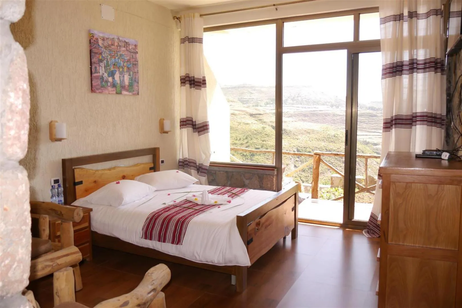Bed in Sora Lodge Lalibela
