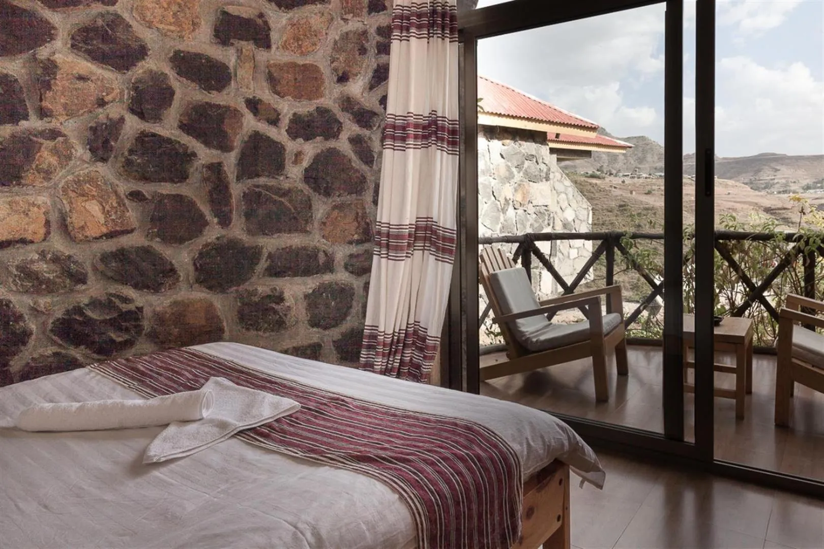 Bed in Sora Lodge Lalibela