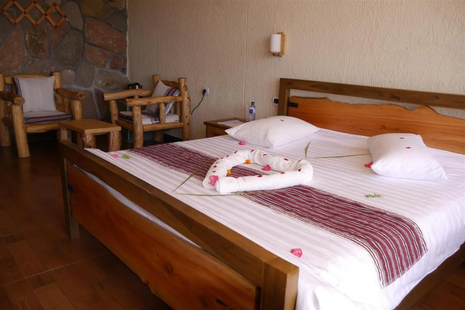 Bed in Sora Lodge Lalibela