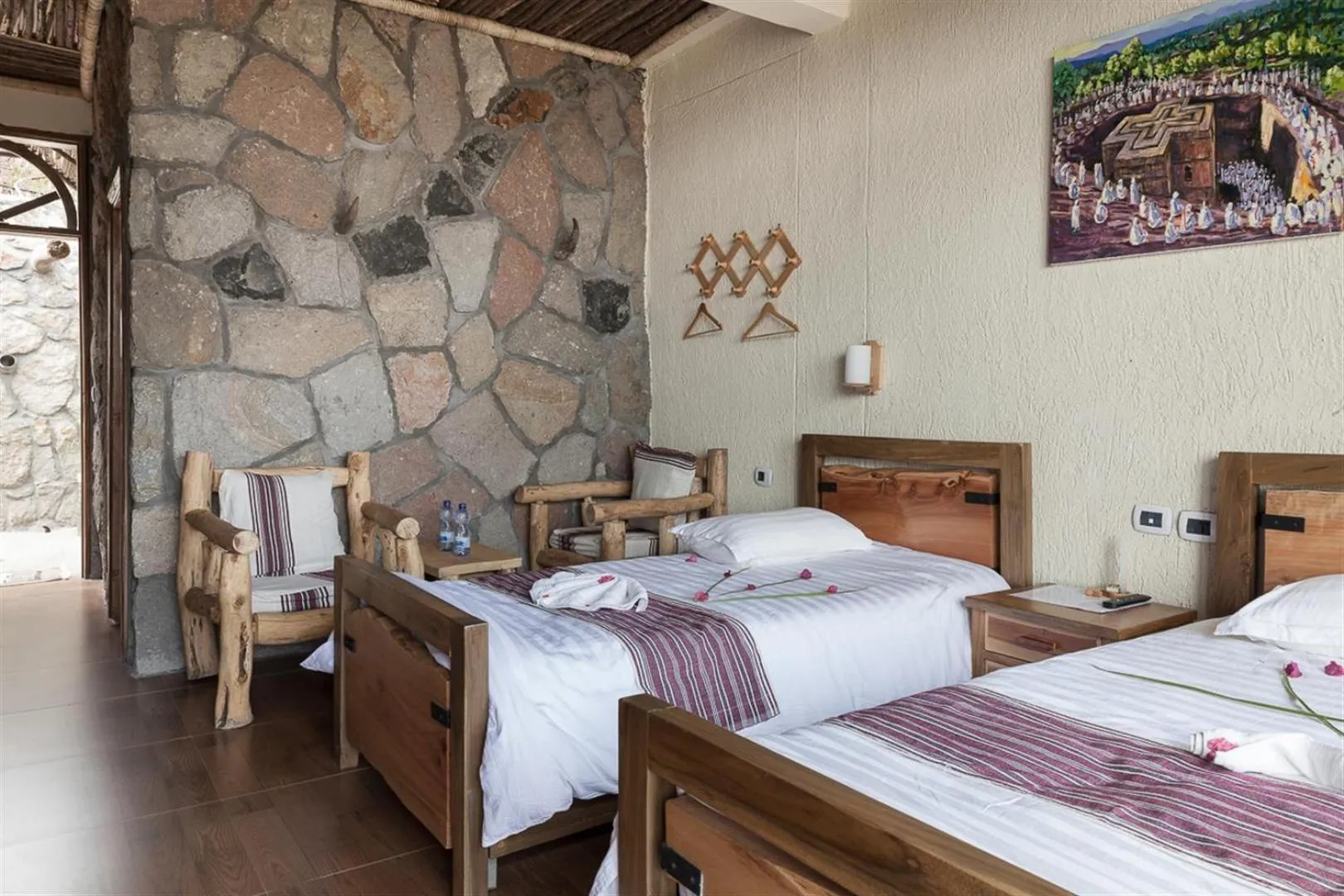 Bed in Sora Lodge Lalibela