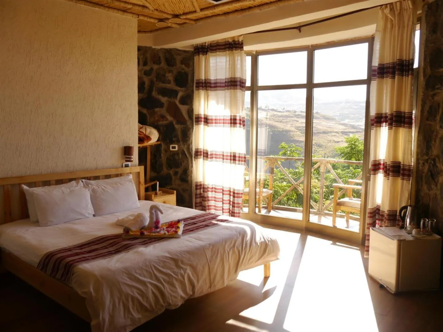 Bed in Sora Lodge Lalibela