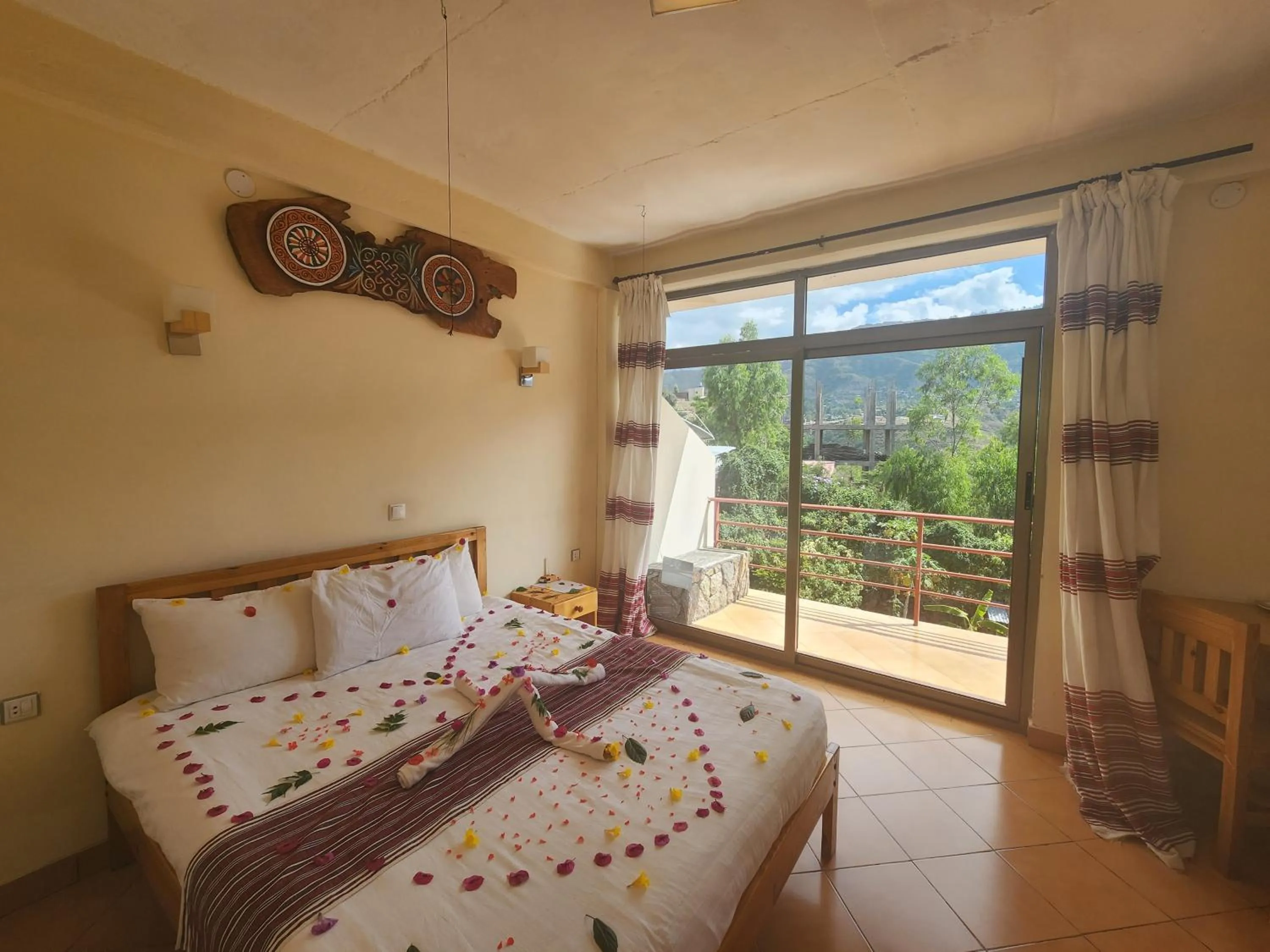 Bed in Sora Lodge Lalibela