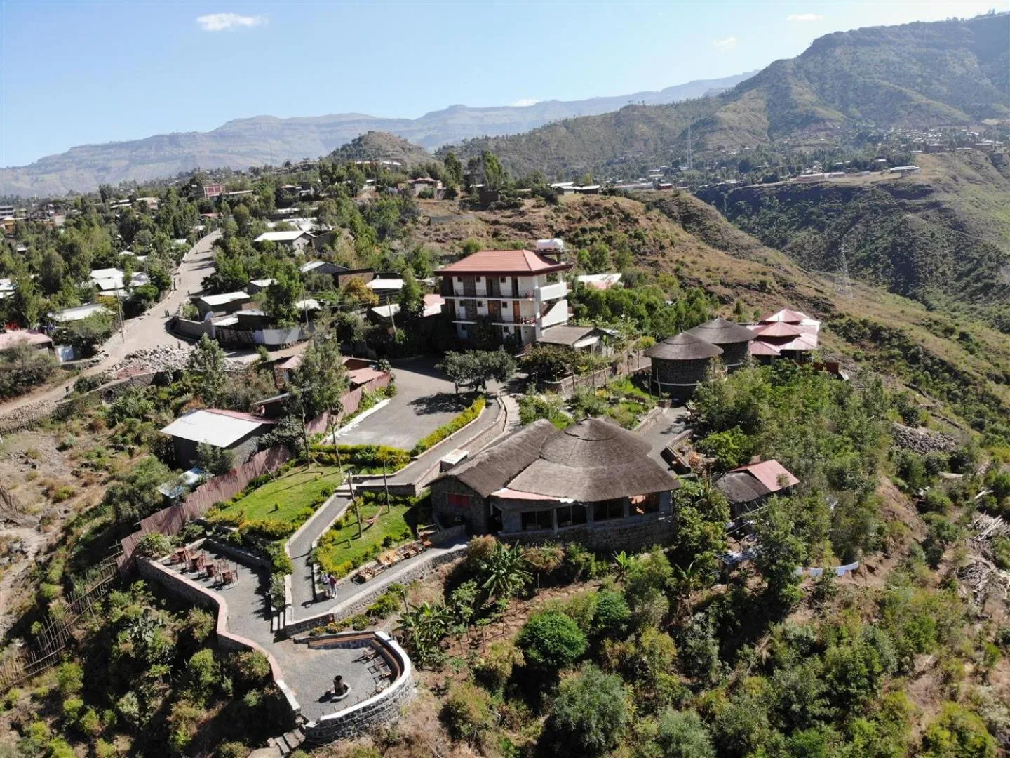 Bird's eye view in Sora Lodge Lalibela