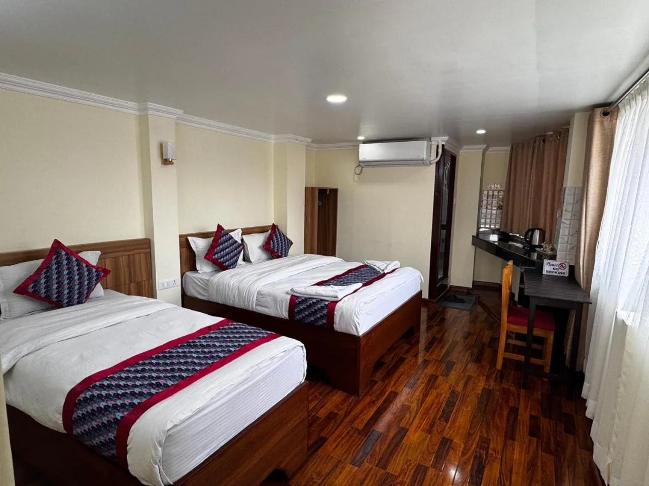 Photo of the whole room, Bed in Kathmandu Boutique Hotel