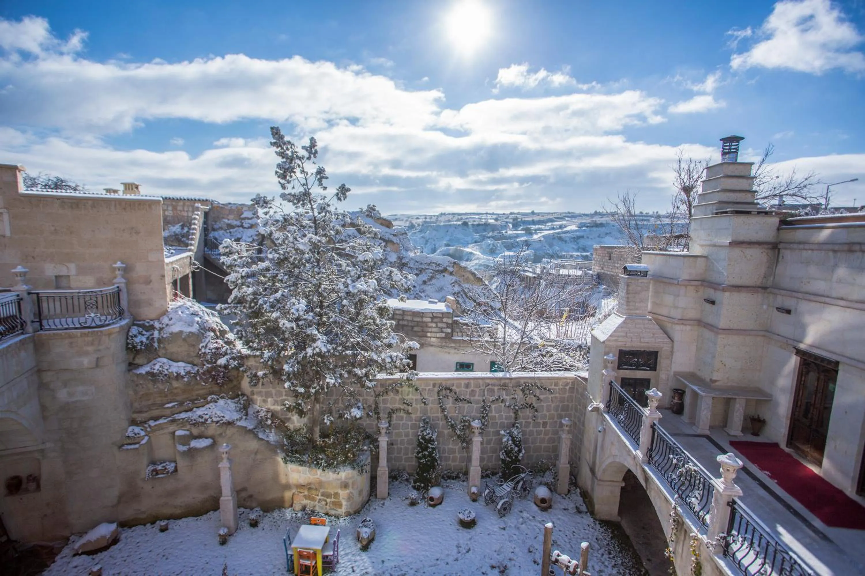 Bird's eye view in Cappadocia Minia Cave Hotel