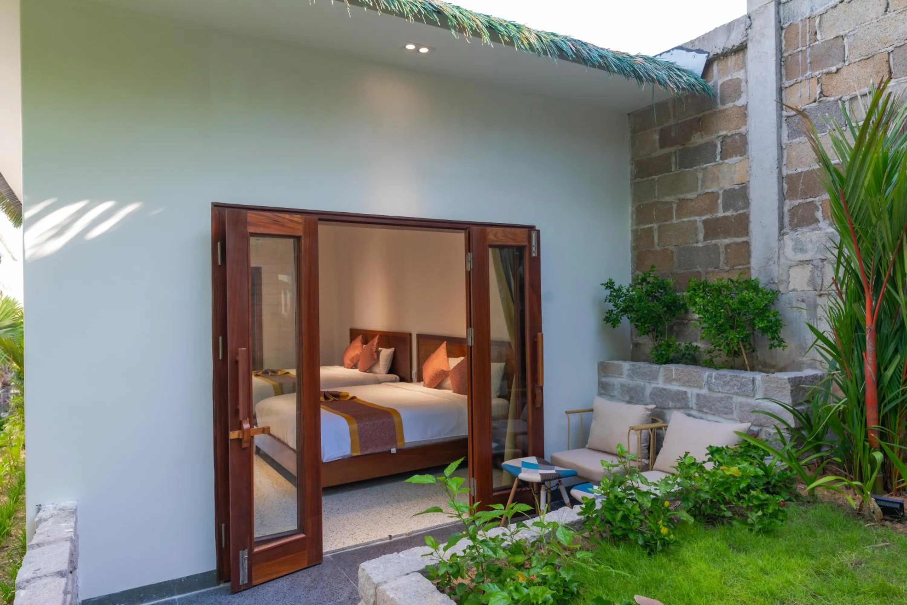 Balcony/Terrace, Bed in Pandora Sand Hill Mũi Né Resort