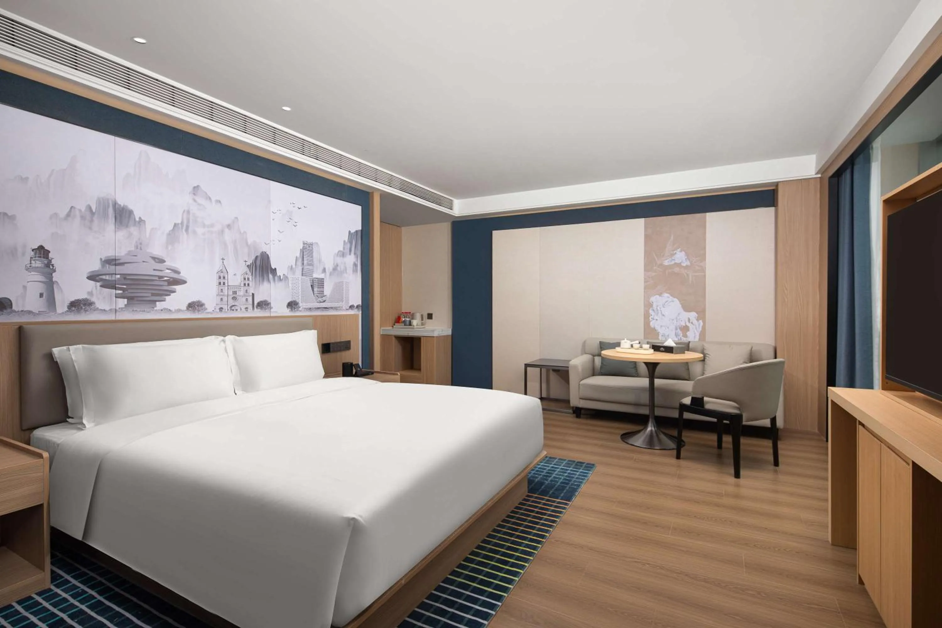 Bedroom, Bed in Microtel by Wyndham Qingdao Huangdao