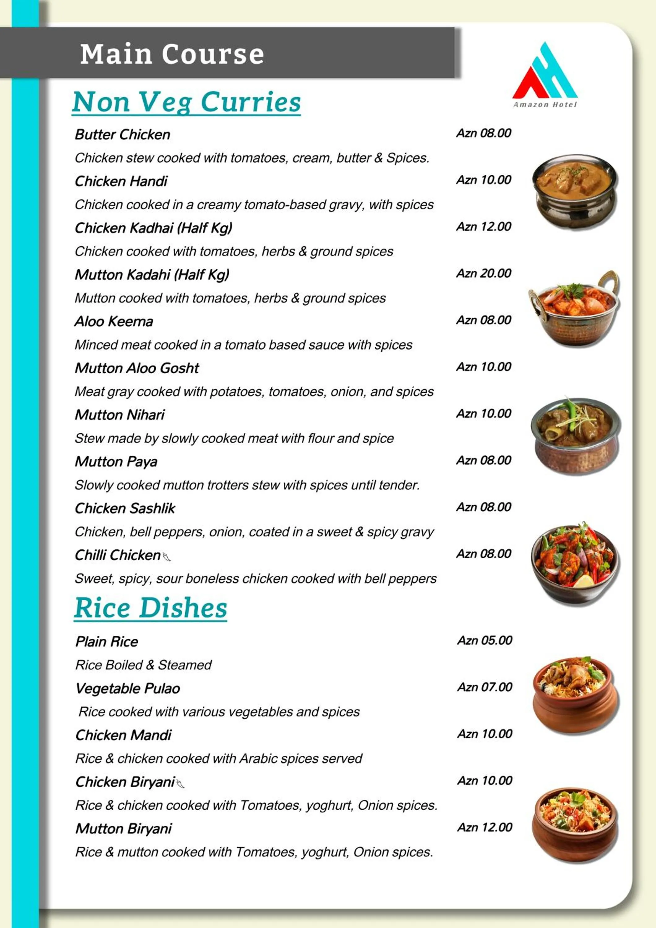 Food and drinks in Amazon Hotel - Free Massage