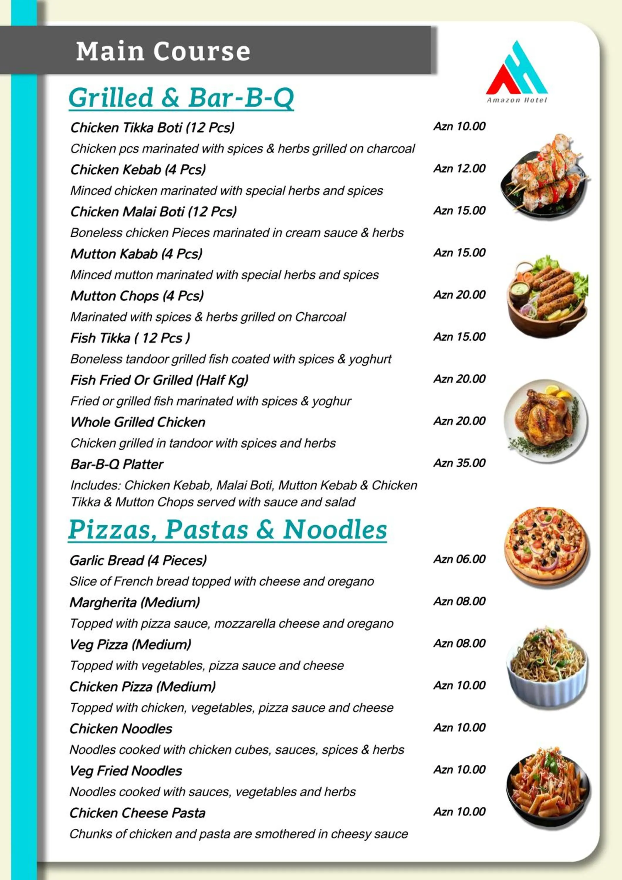 Food and drinks in Amazon Hotel - Free Massage