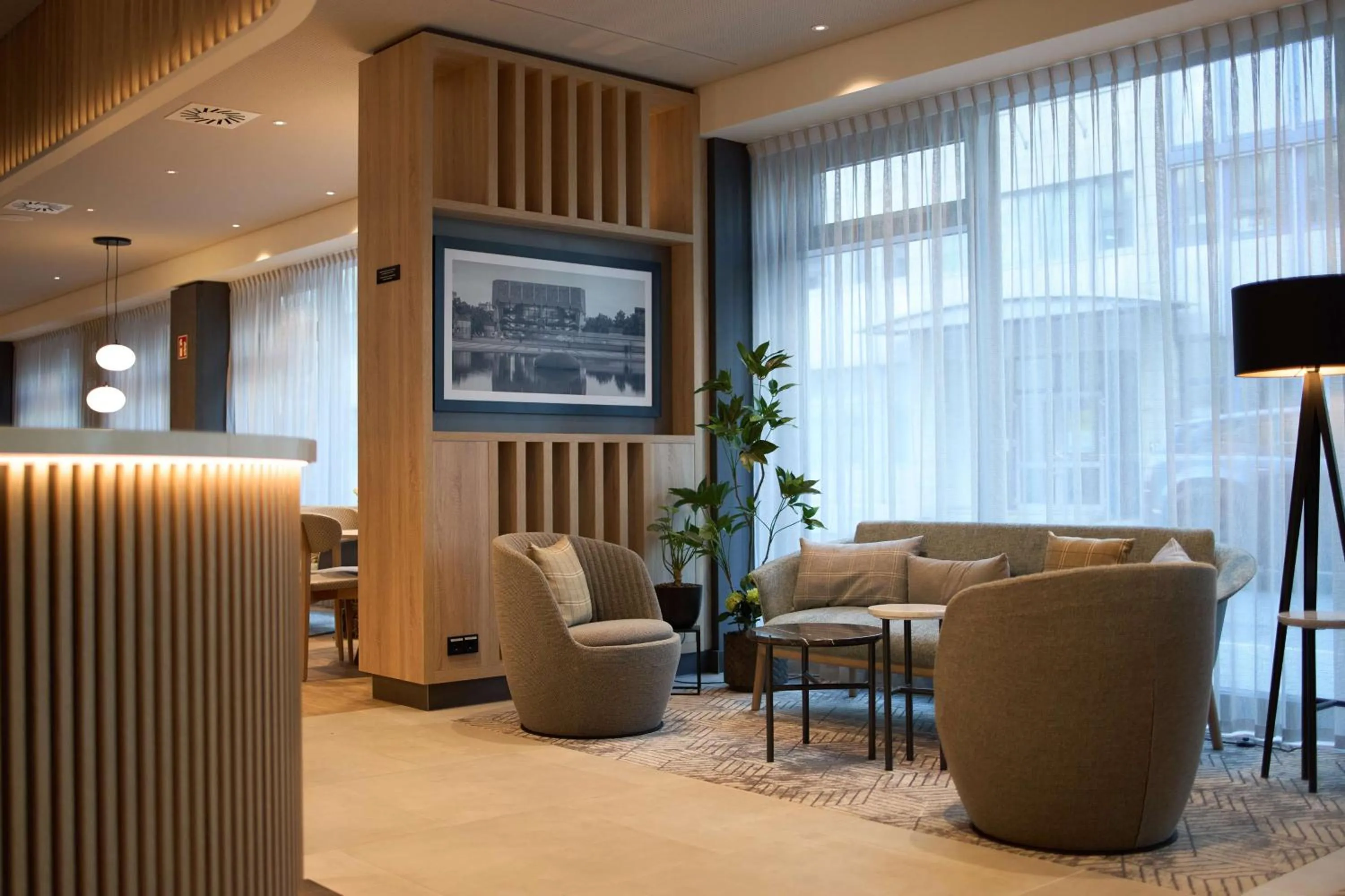 Lobby or reception in Radisson Hotel Leipzig