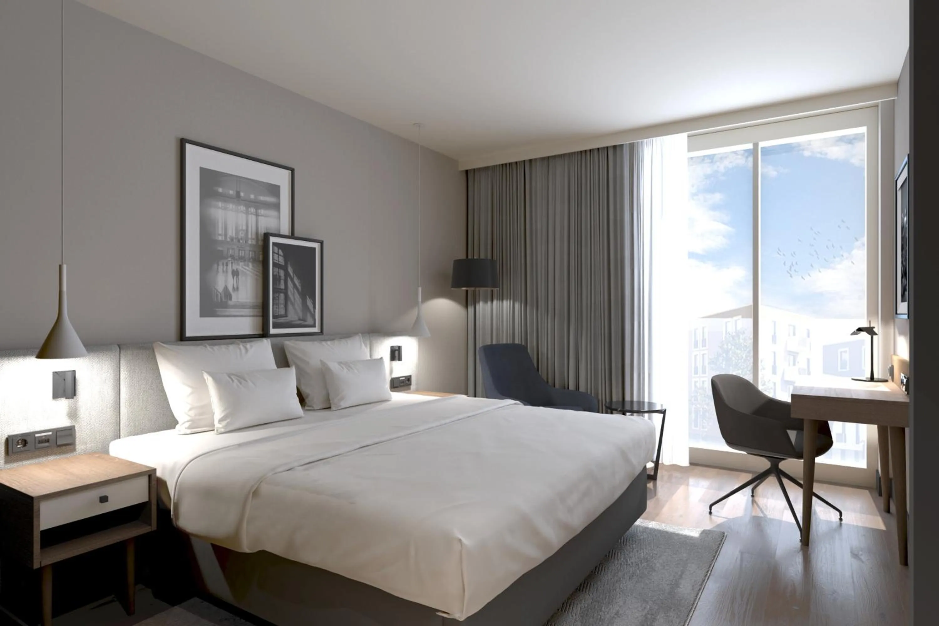 Bed in Radisson Hotel Leipzig