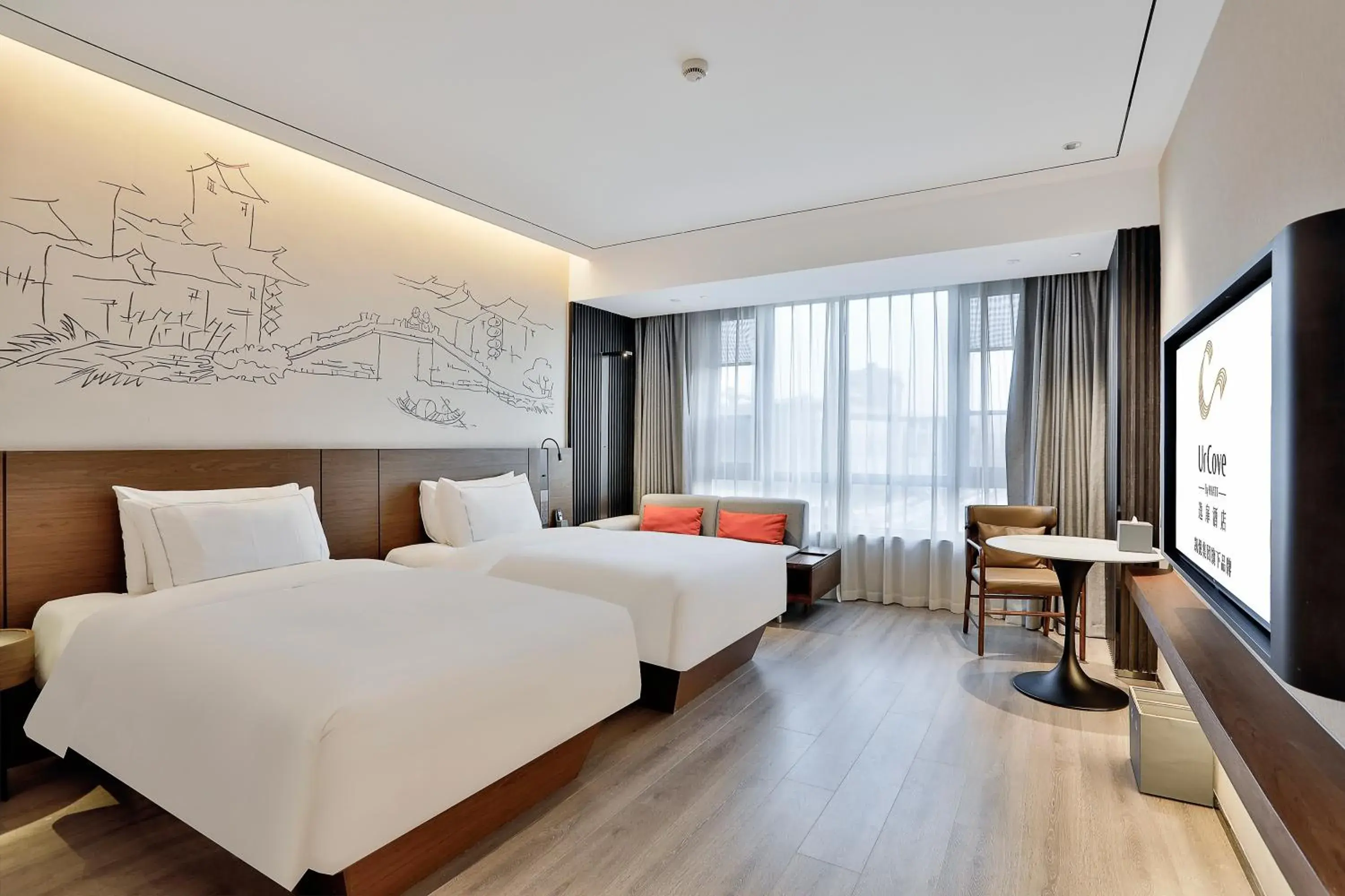 Deluxe Twin Room in UrCove by Hyatt Jiashan Centre Deluxe Twin Room in UrCove by Hyatt Jiashan Centre