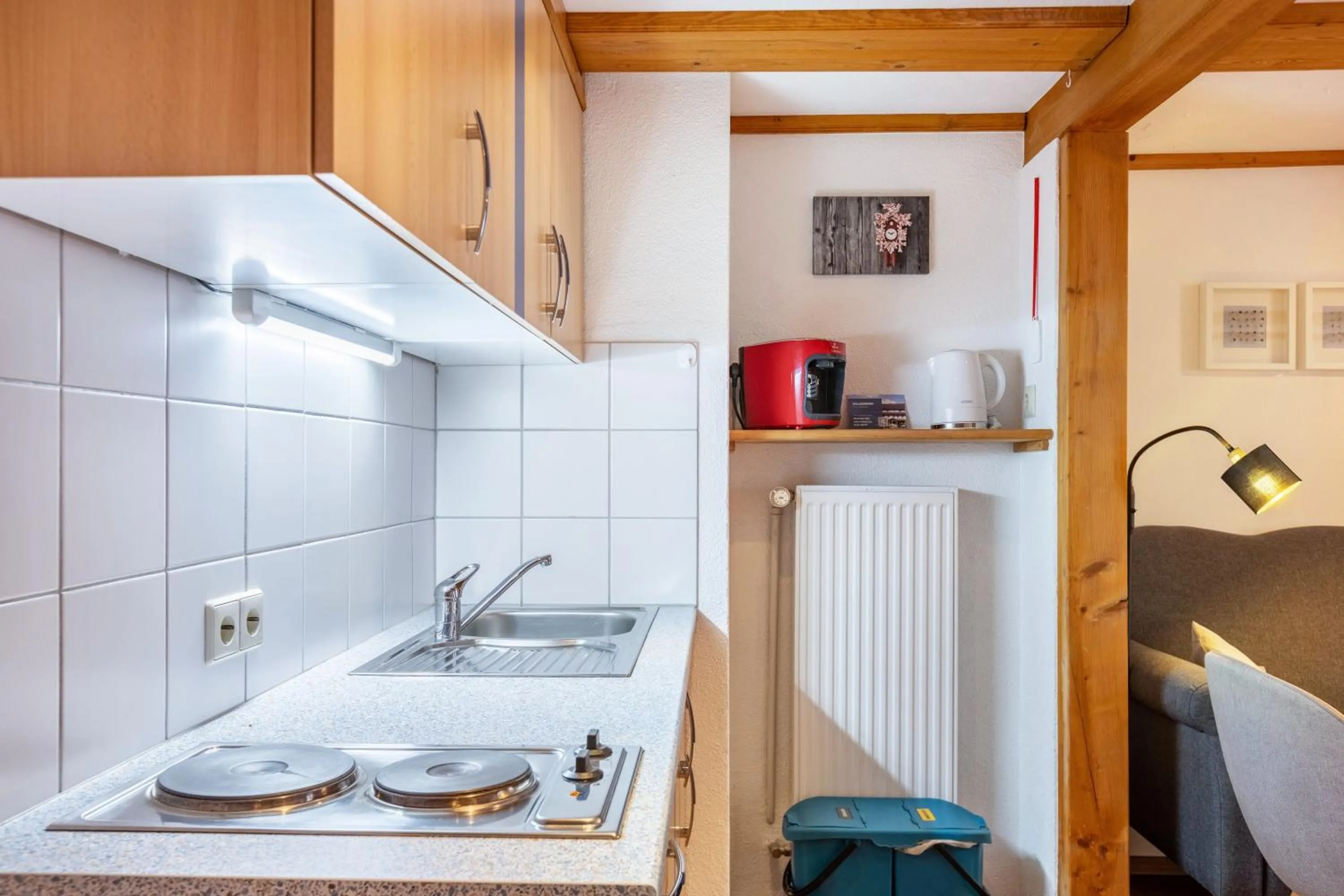 Kitchen or kitchenette in Pension Ferienwohnung Baarblick