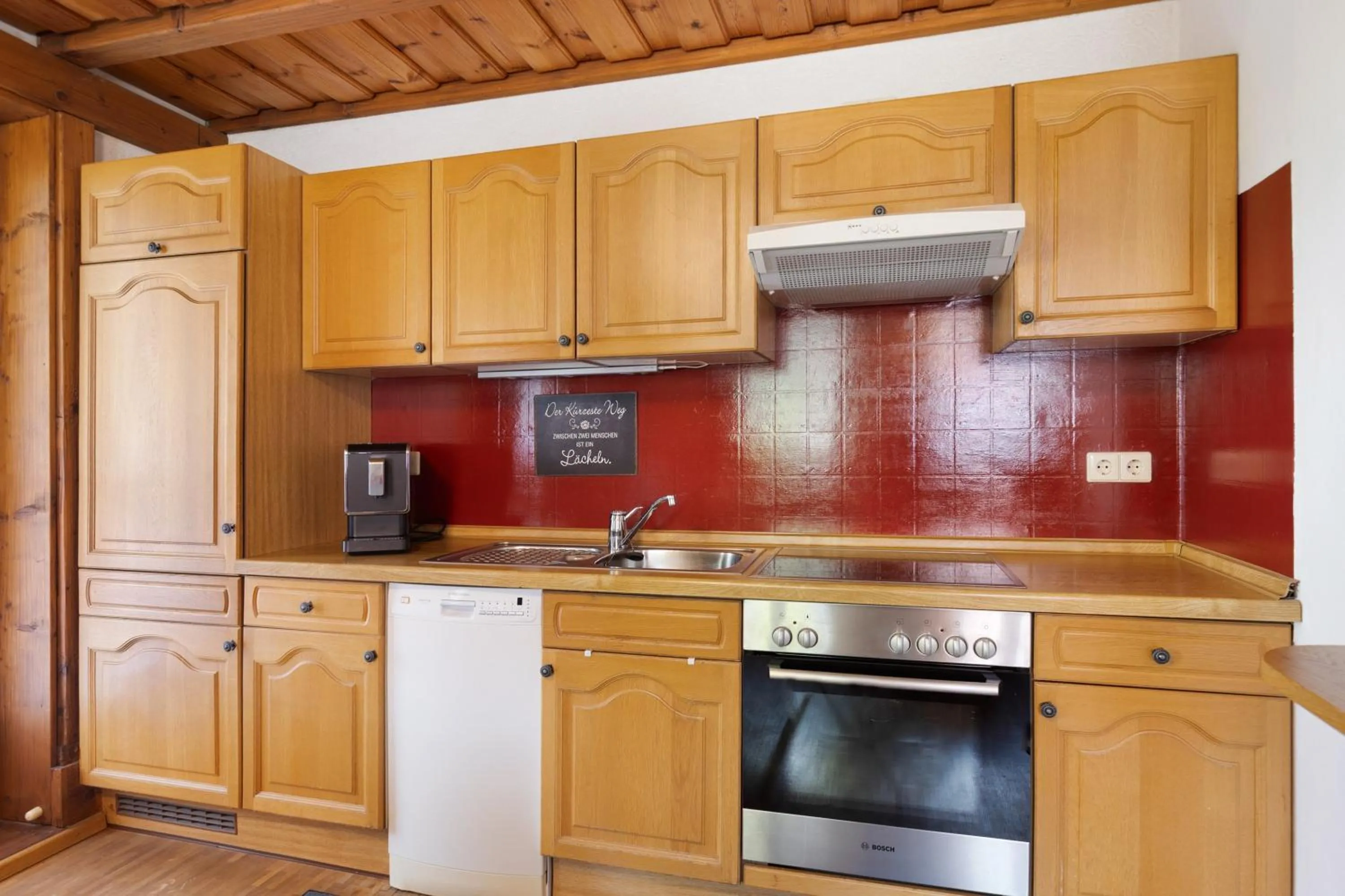 Kitchen or kitchenette in Pension Ferienwohnung Baarblick