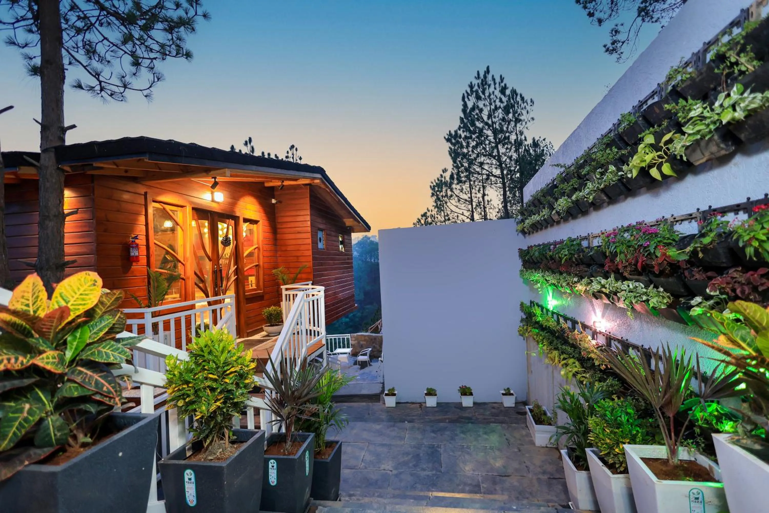 Facade/entrance in Koro Treehouse Resort Luxury Wooden Cottages and Villas with Private Pool