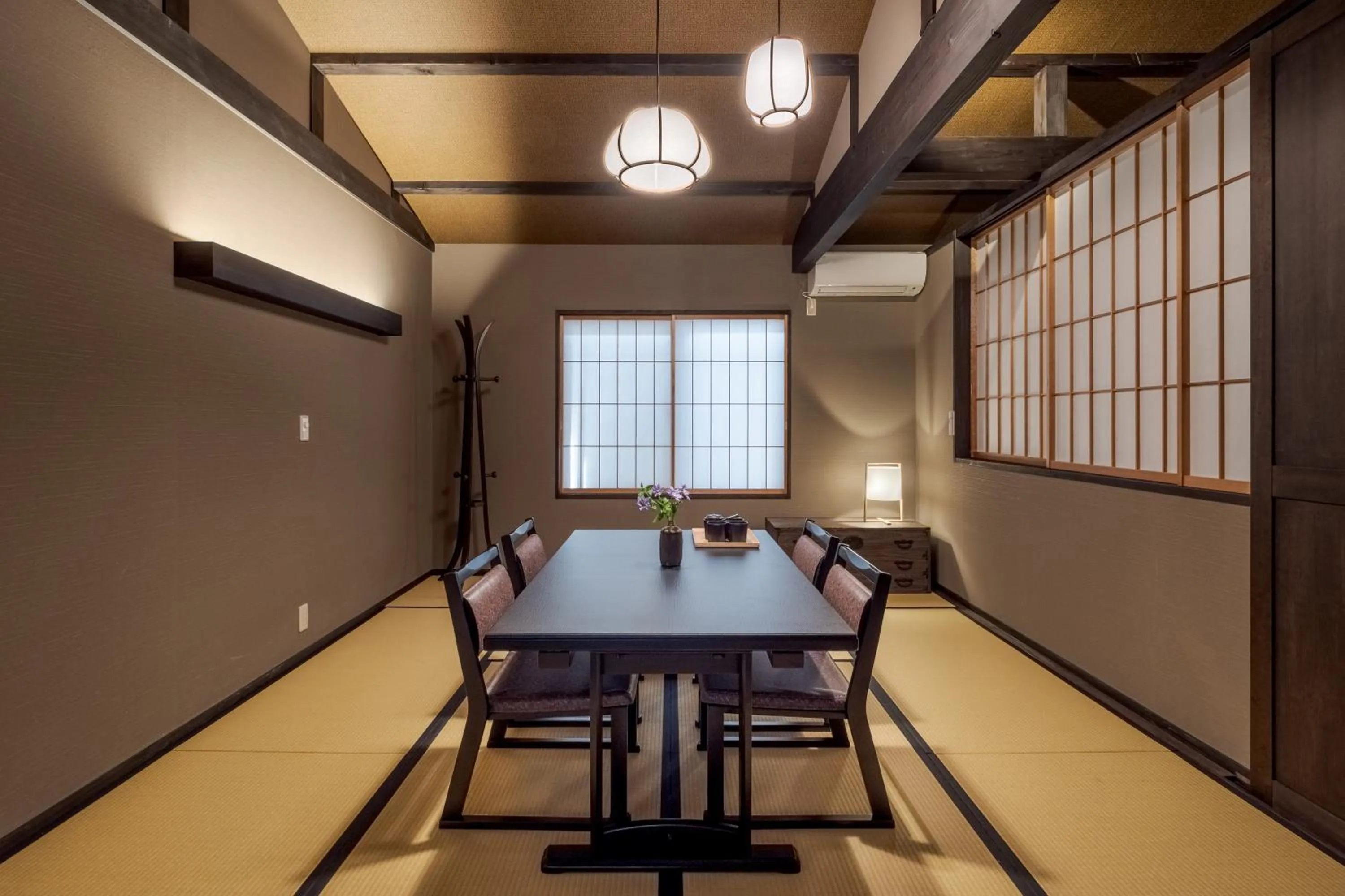 Dining area in ROJIYU Kyoto