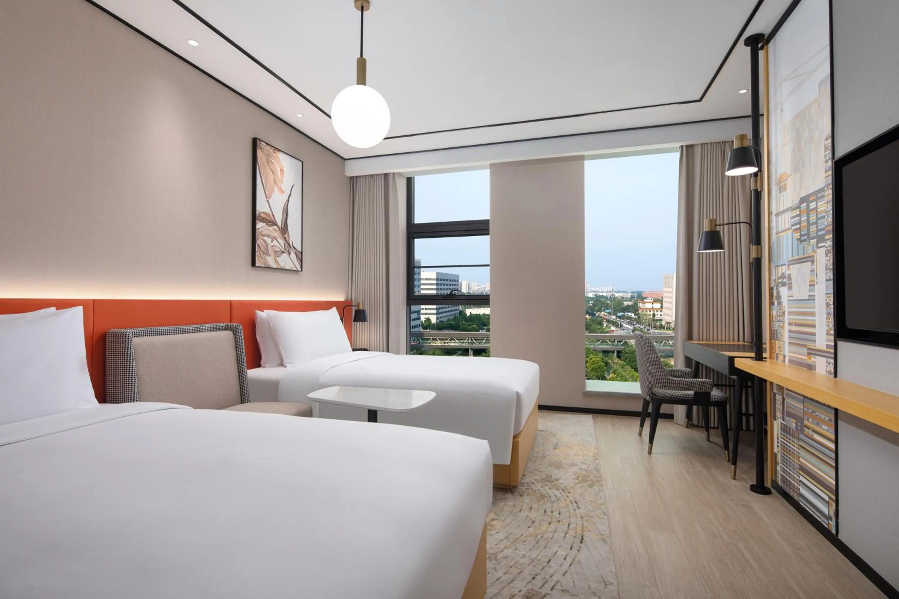 Bedroom, Bed in Hilton Garden Inn Beijing Huaxiang Tiantan Hospital