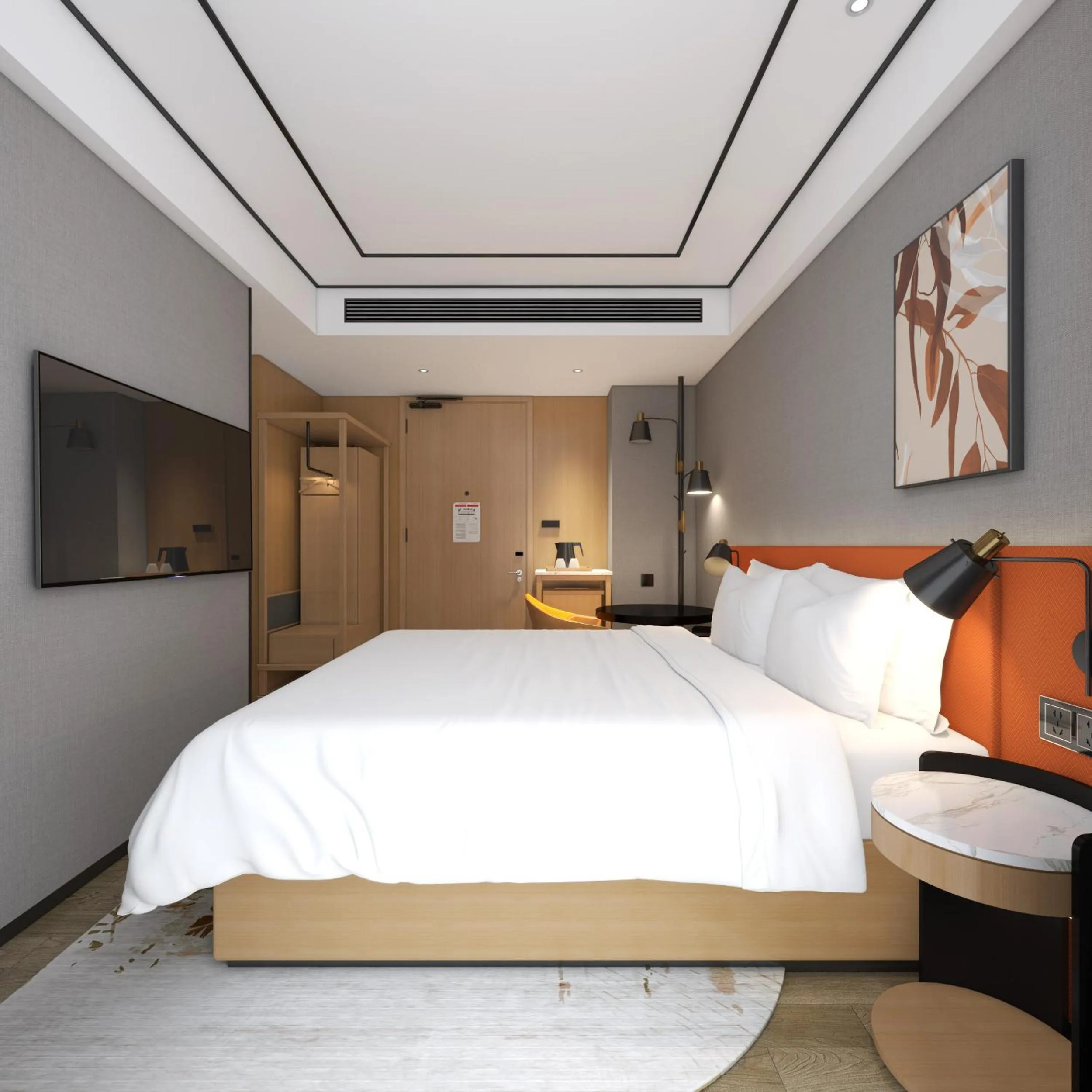 Bed in Hilton Garden Inn Beijing Huaxiang Tiantan Hospital