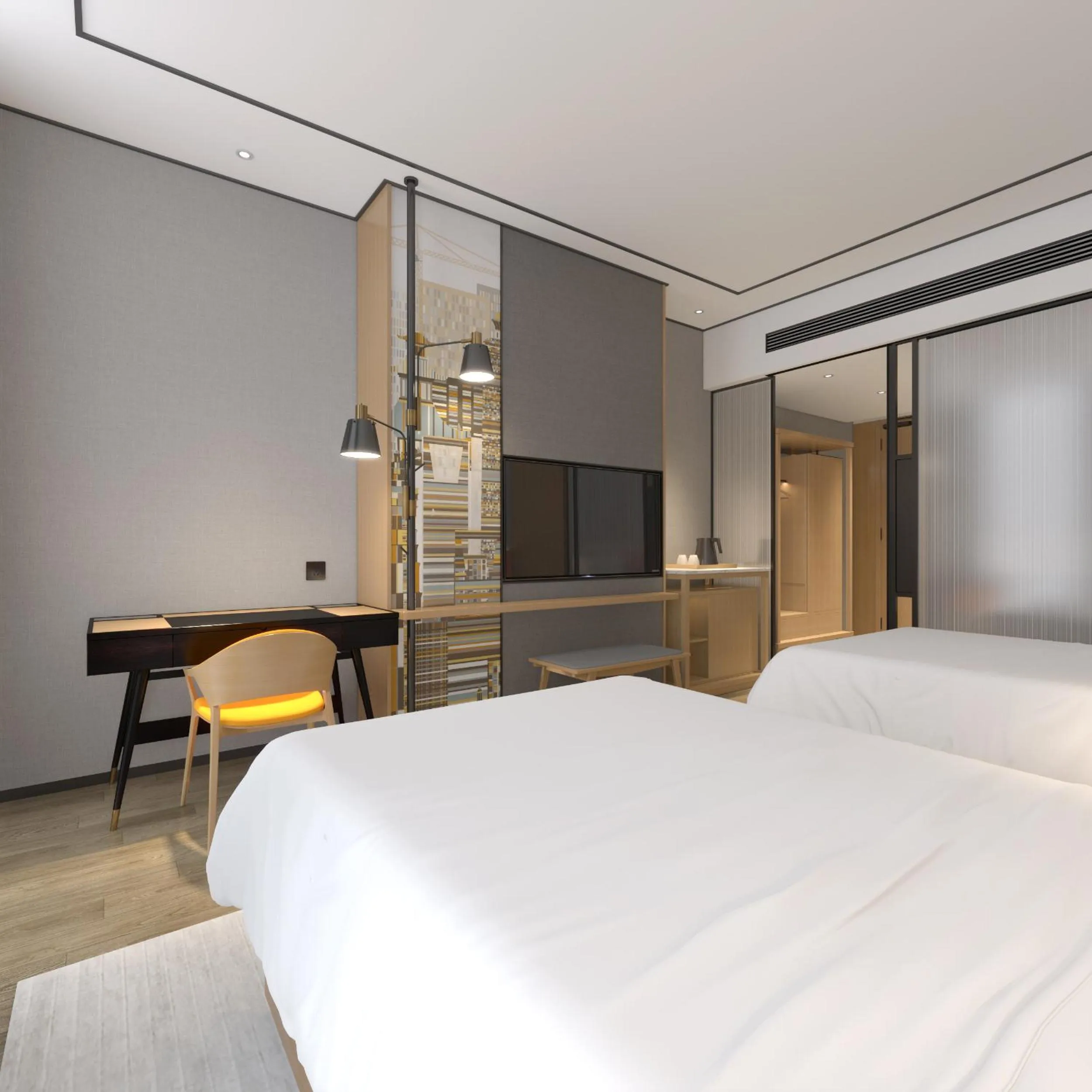 Bedroom, Bed in Hilton Garden Inn Beijing Huaxiang Tiantan Hospital