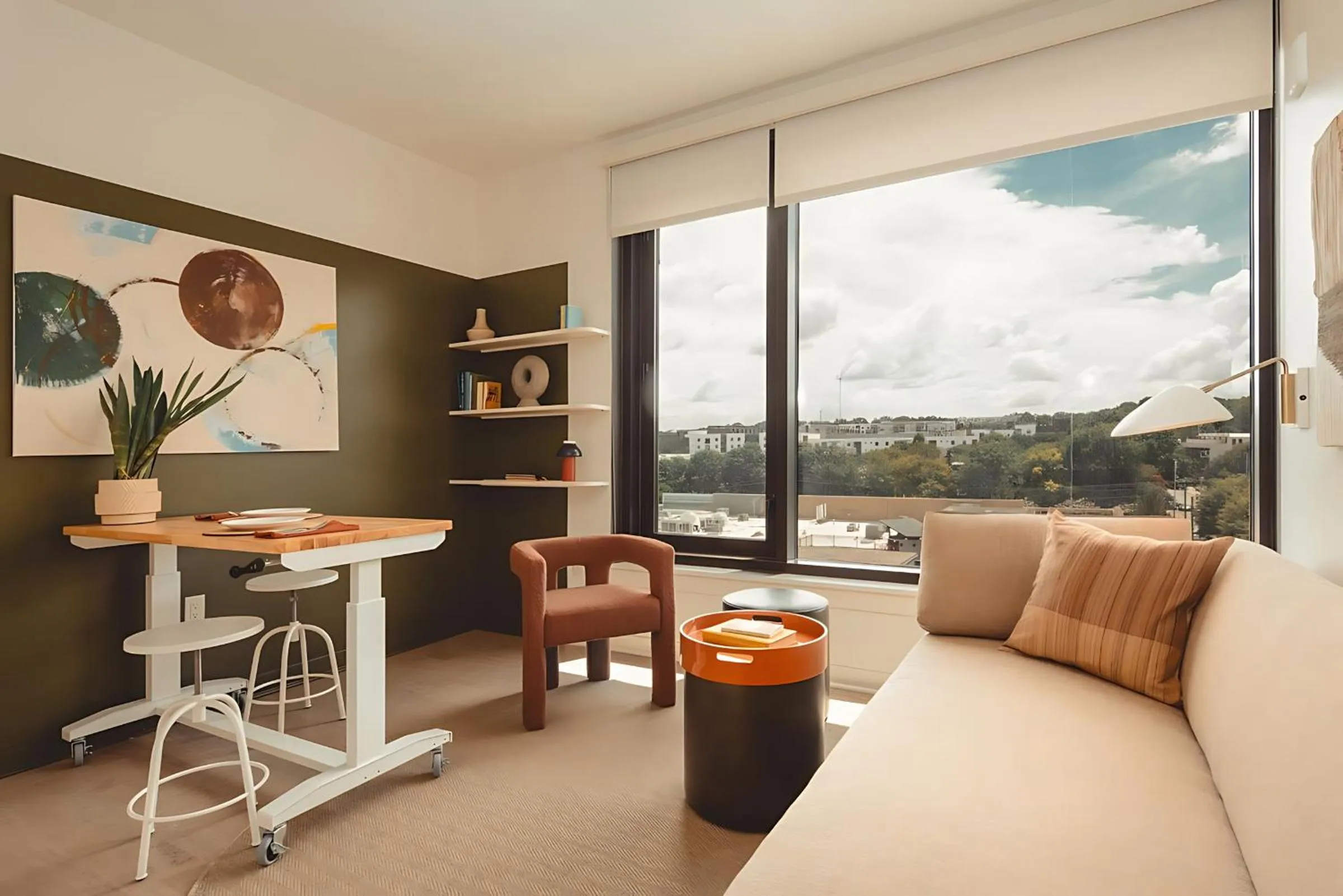 Living room in Scout Living, powered by Placemakr - Midtown