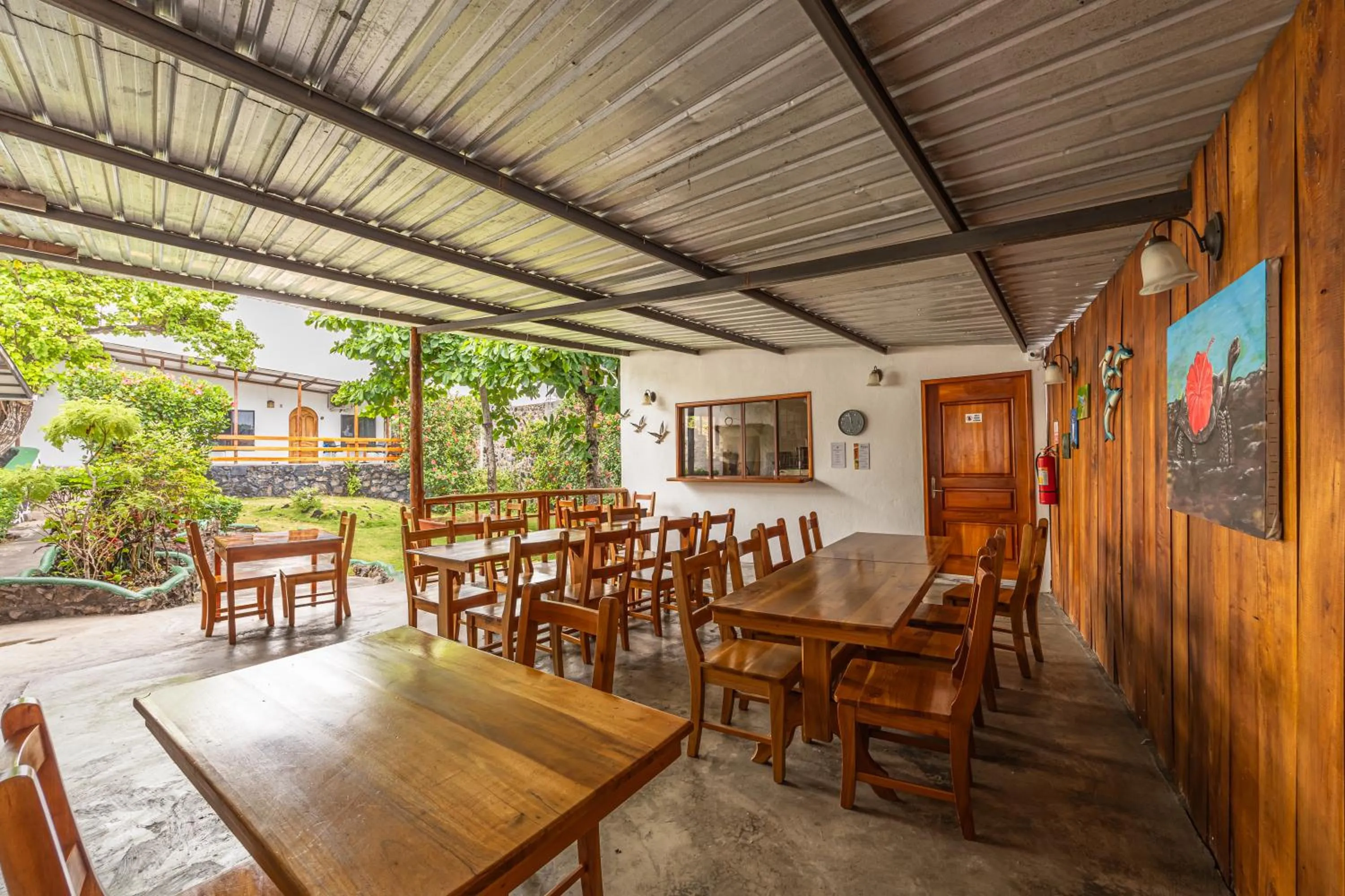Dining area in La Peregrina Galapagos B&B