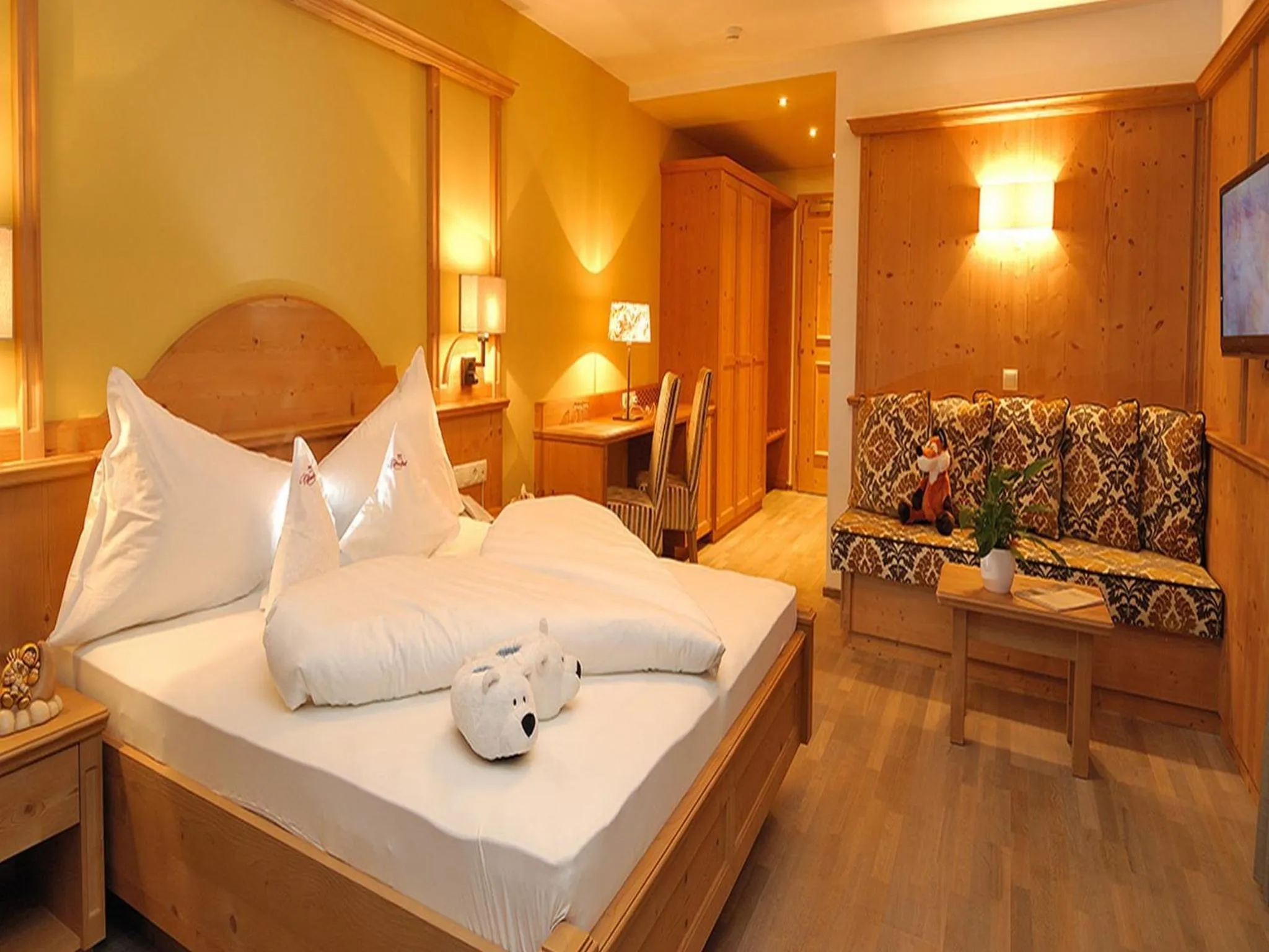 Bed in Hotel Rosslaufhof