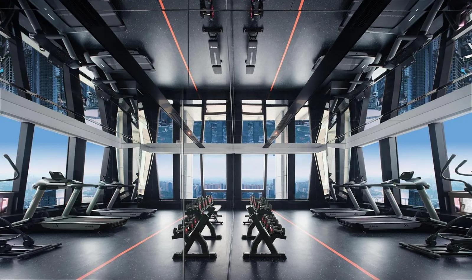 Fitness centre/facilities in ISEYA Panoramic Hotel Chongqing Jiefangbei Flagship