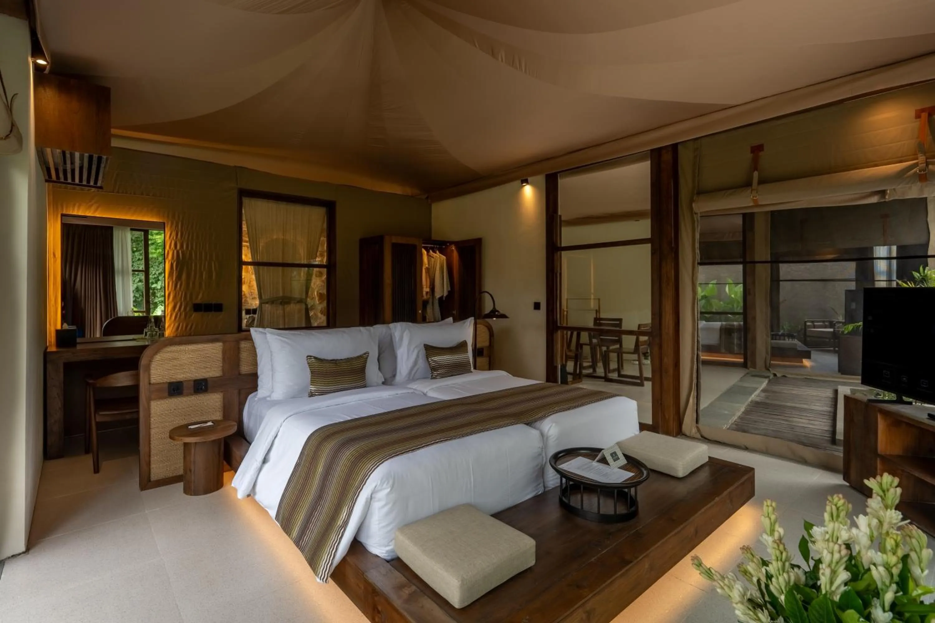 Bed in Ubud Mas Glamping Luxury Tent