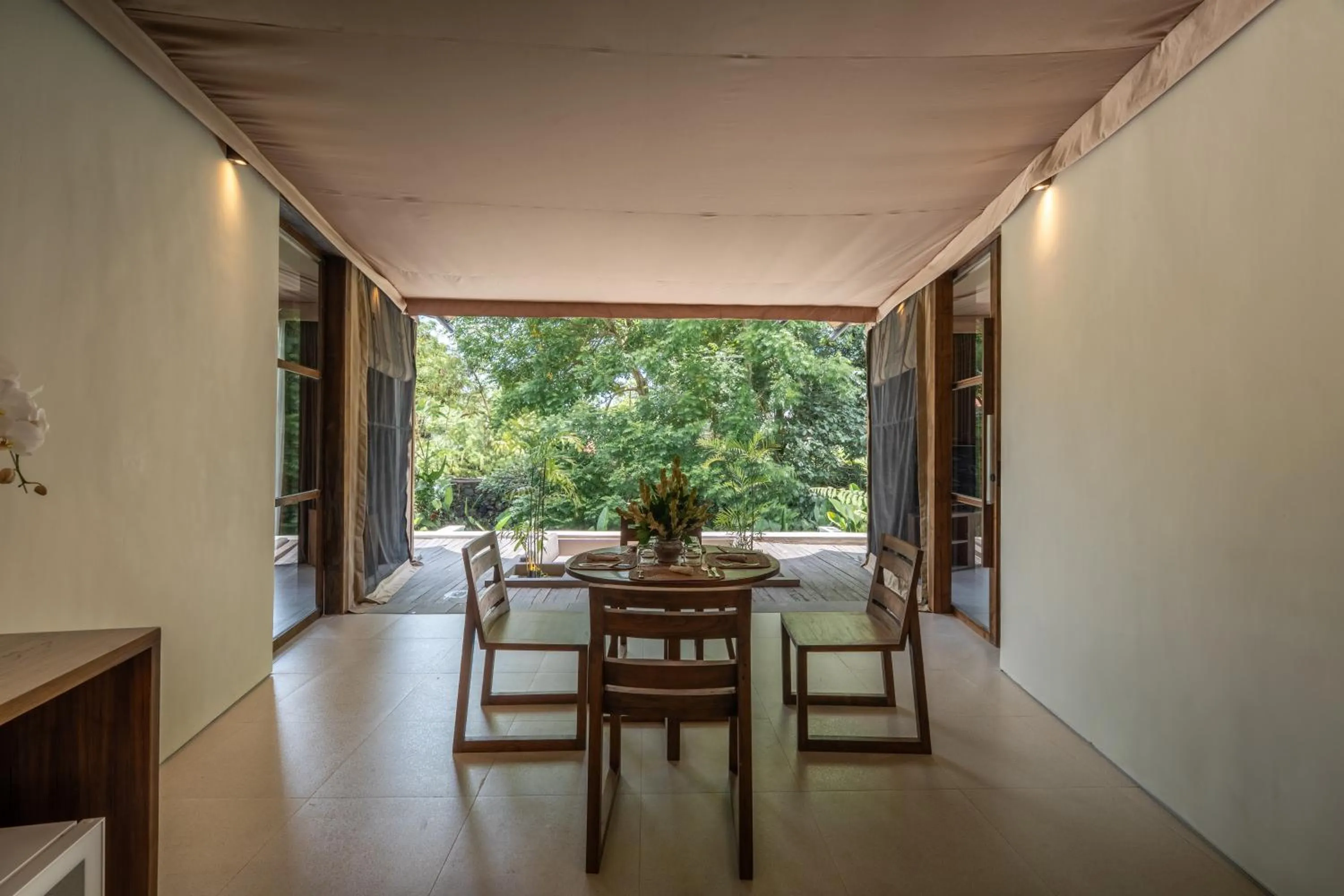 Dining area in Ubud Mas Glamping Luxury Tent