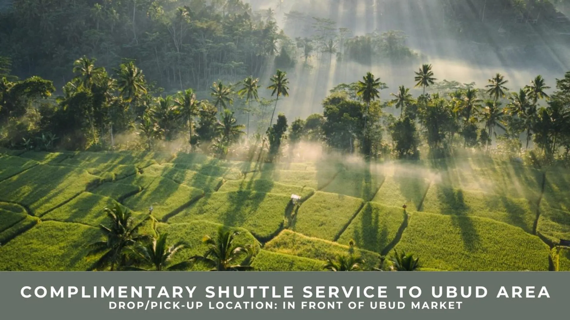 shuttle in Ubud Mas Glamping Luxury Tent