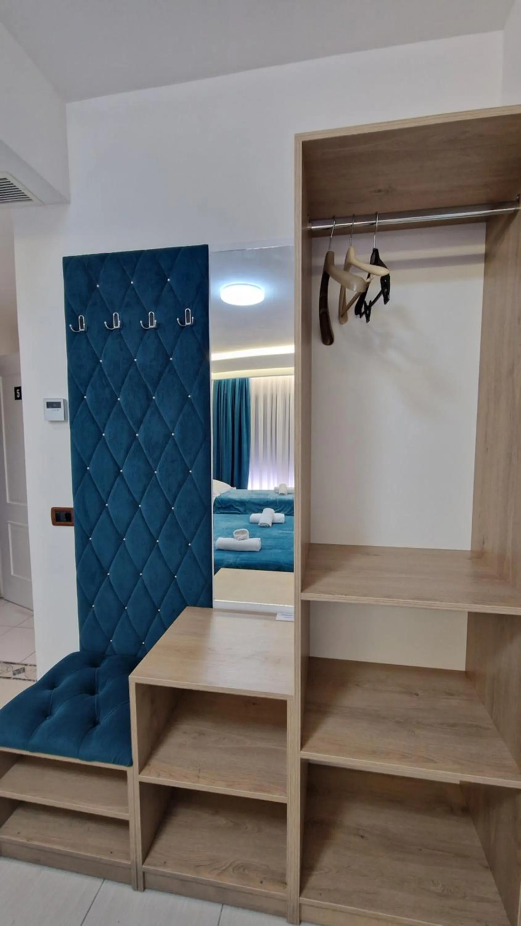 wardrobe, Bed in Frekel Hotel