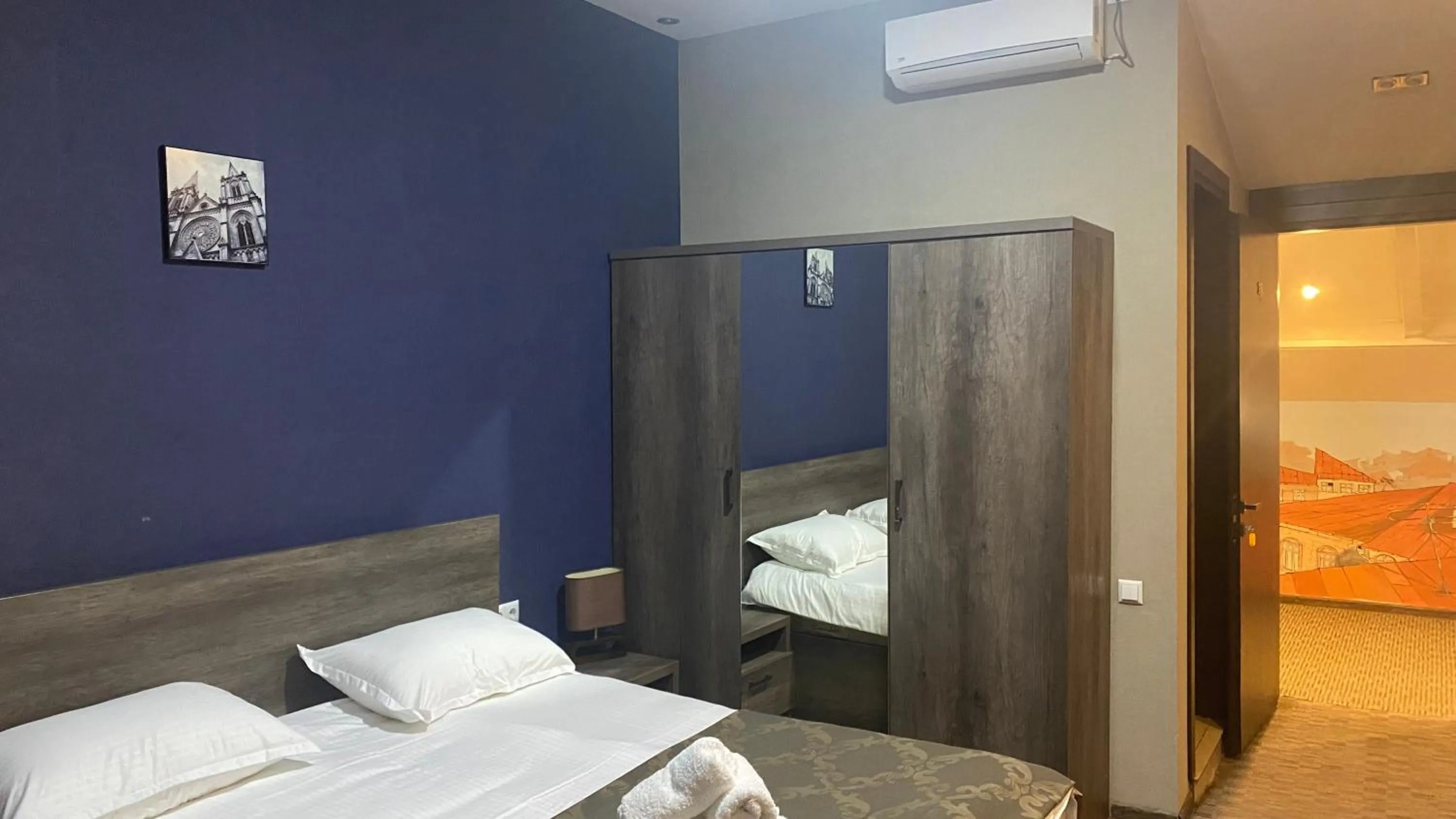 Bed in Hotel Old Rustaveli