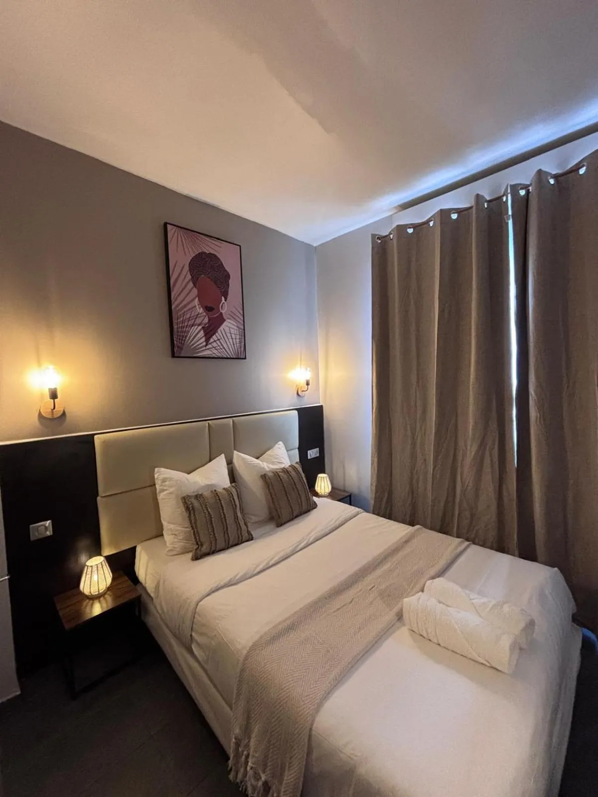 Bed in Hôtel Astrid