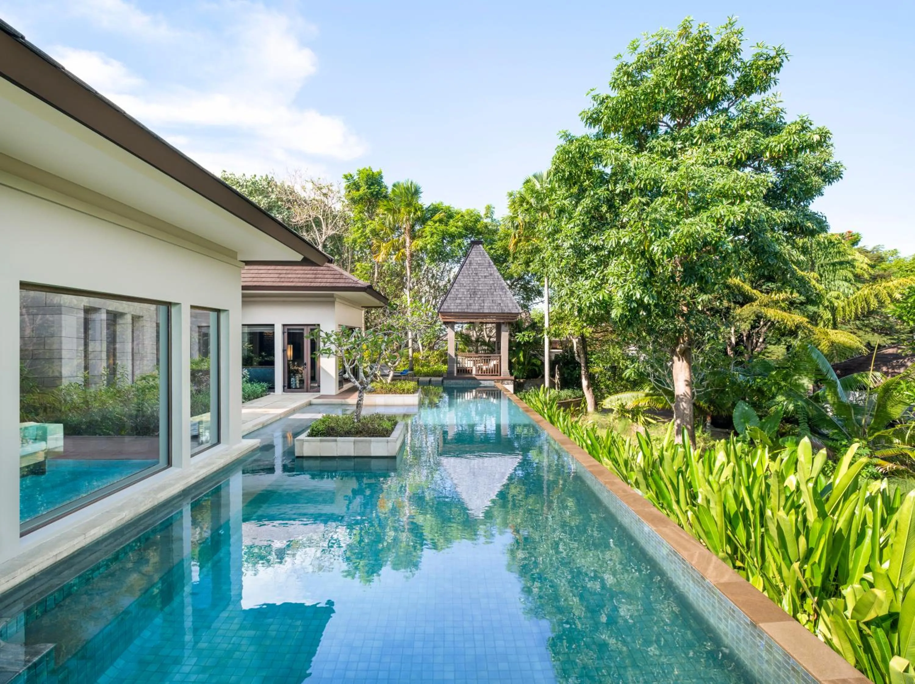 Pool view in The Ritz-Carlton Bali