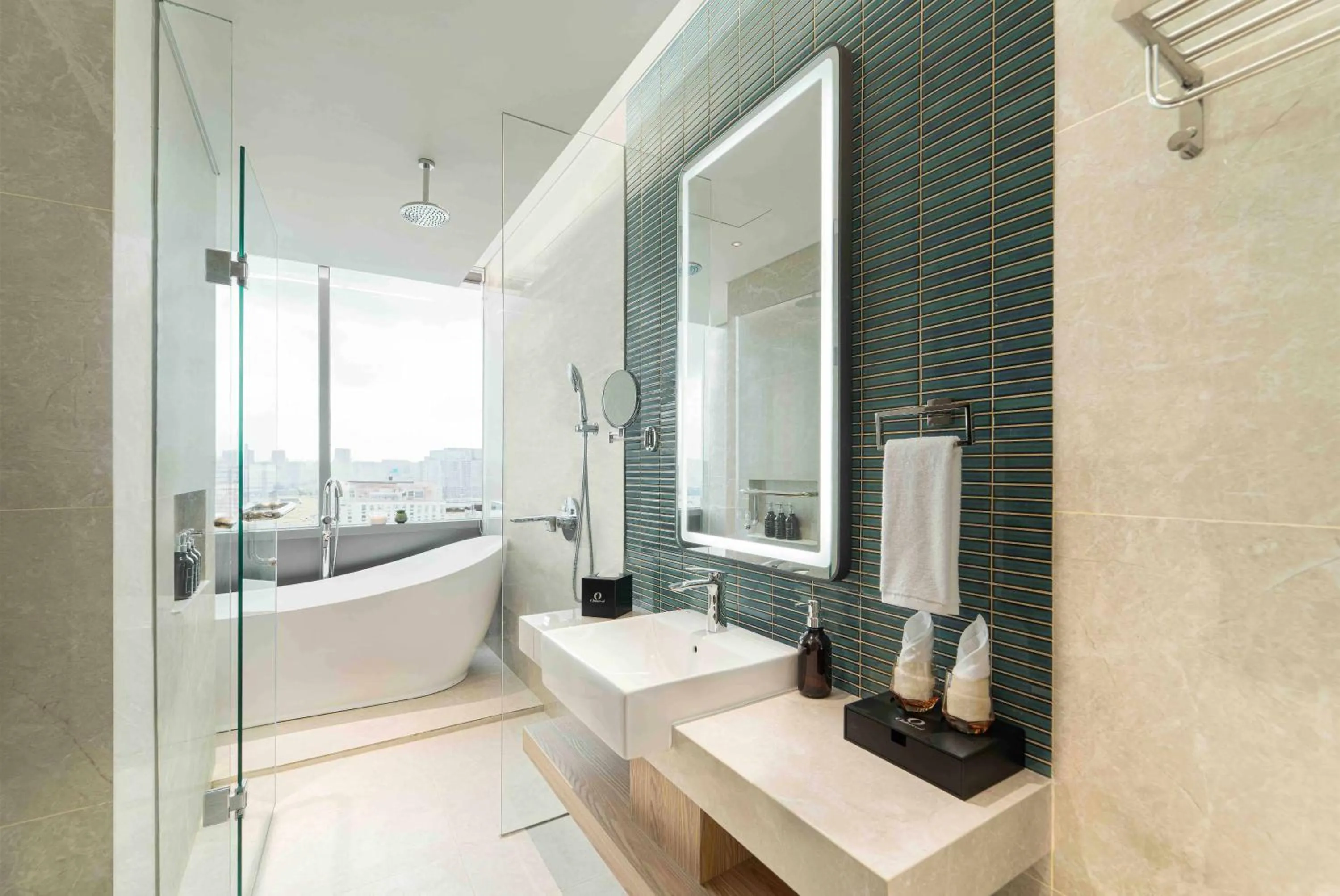 Bathroom in Oakwood Hotel & Apartments Grand Batam