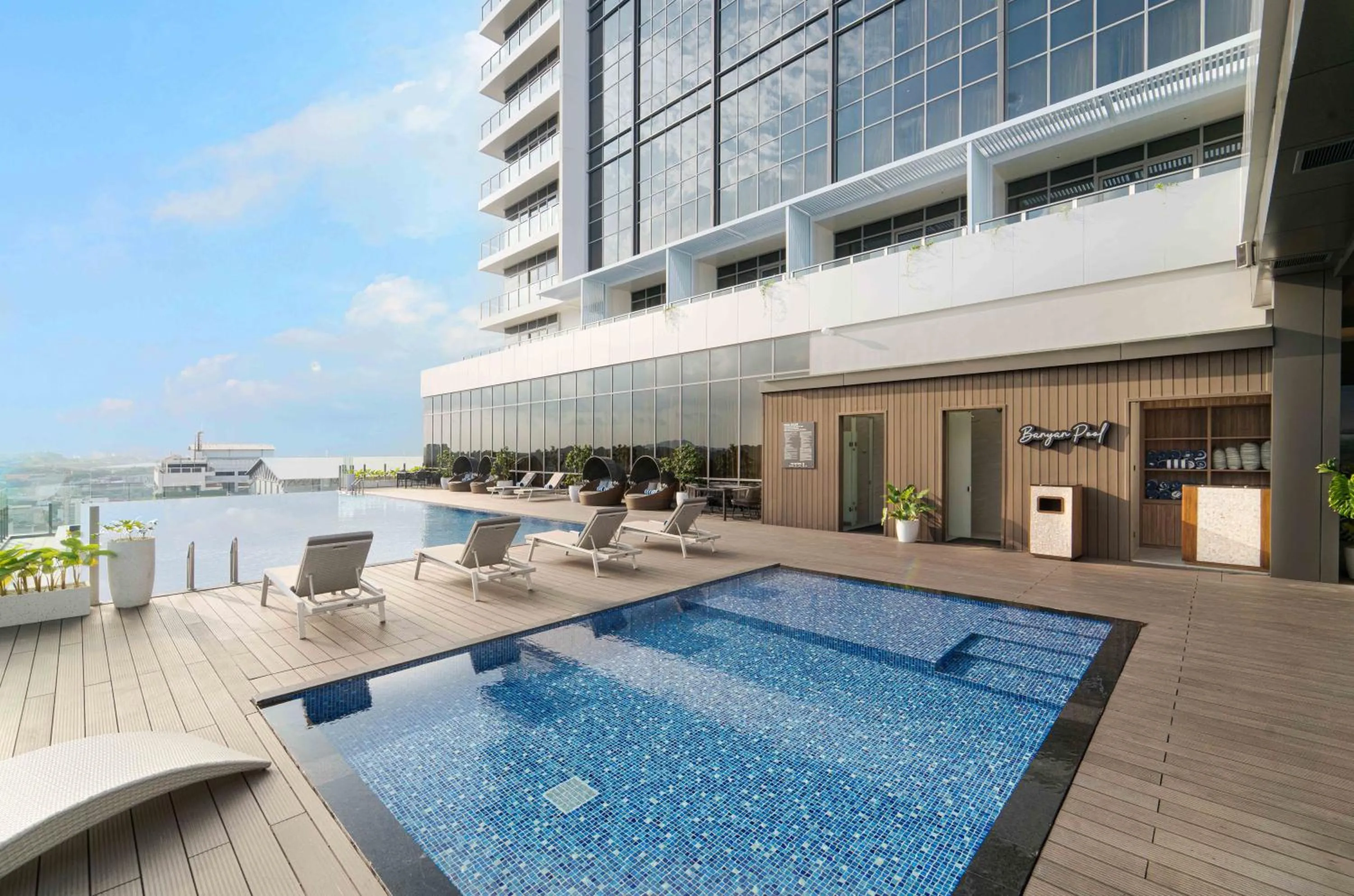 Balcony/Terrace in Oakwood Hotel & Apartments Grand Batam
