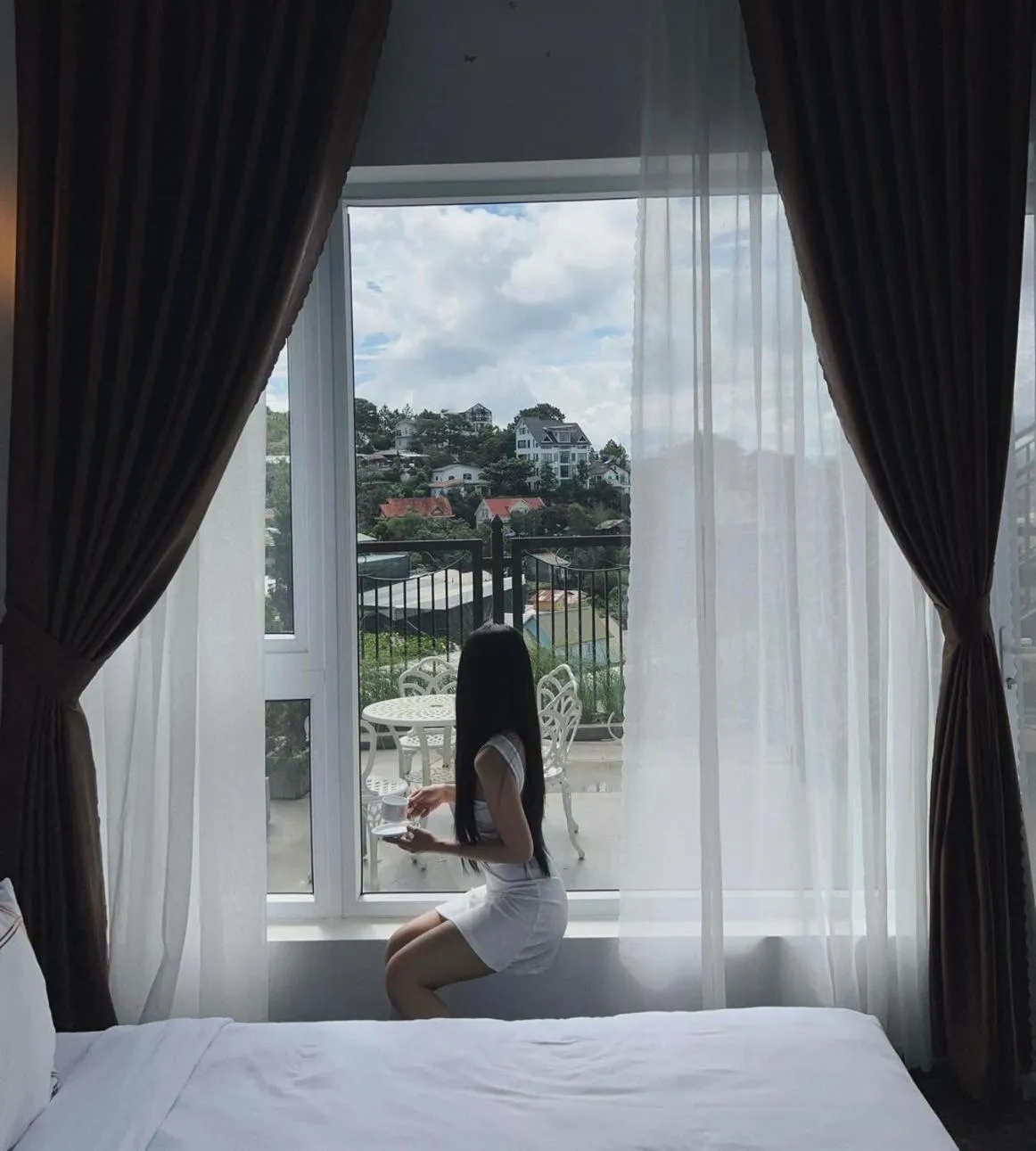 Natural landscape, Bed in The Manor Villas Da Lat